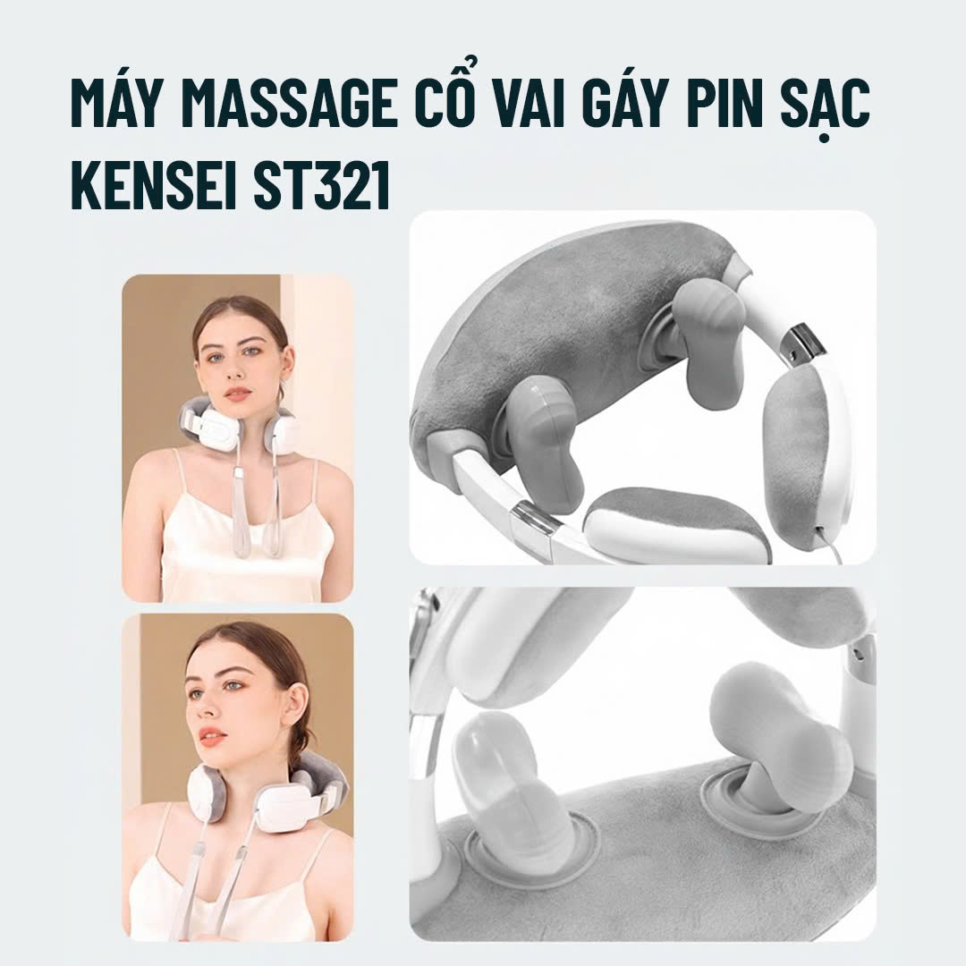 Máy Massage Cổ Vai Gáy Pin Sạc Kensei ST321
