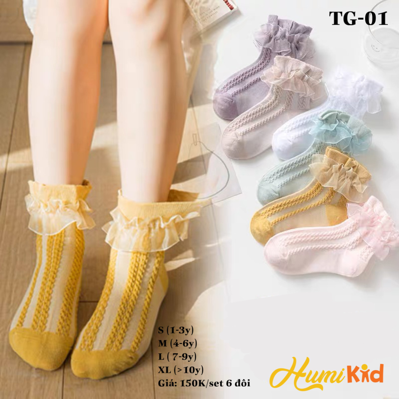 SET 6 ĐÔI TẤT BÉ GÁI (TG01)