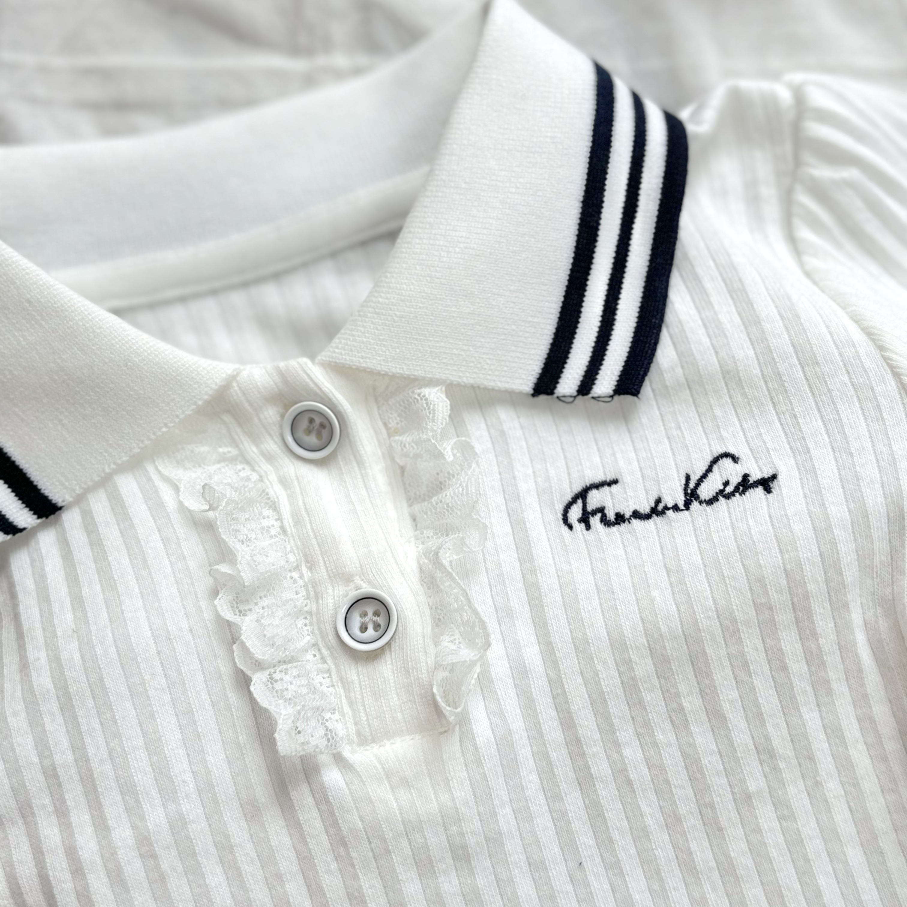 (A12) Áo thun cổ Polo kẻ xanh than siêu yêu cho bé gái mẫu hè 2025_thumbnail_2