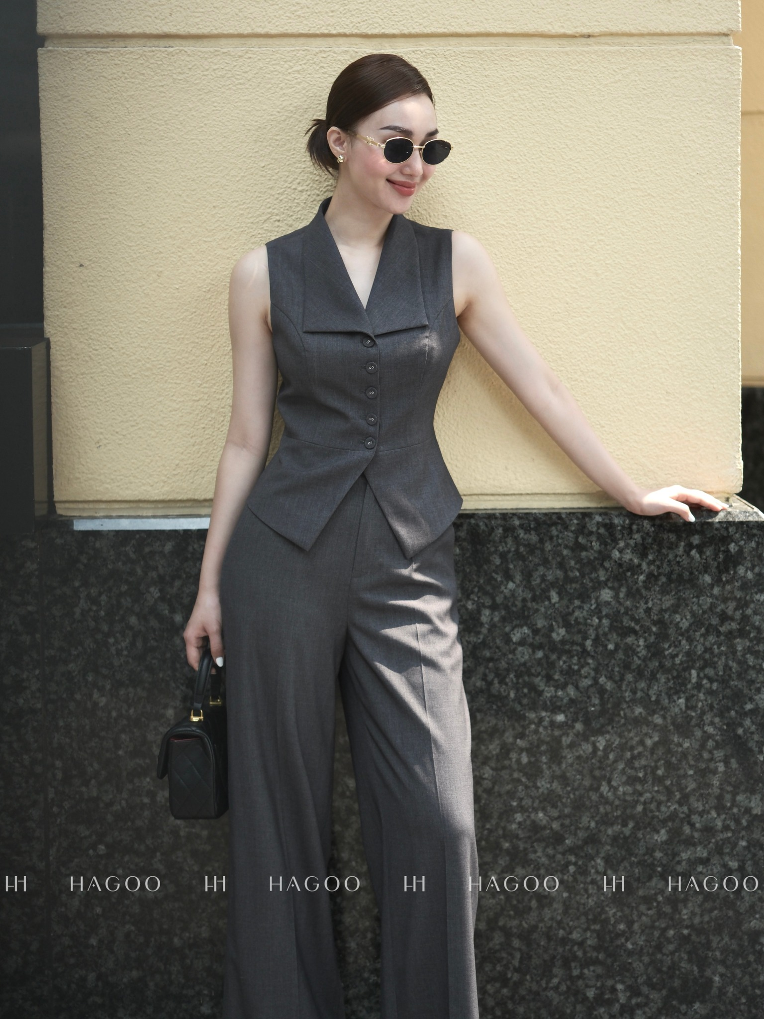 Áo Gile cổ cánh nhạn HAGOO