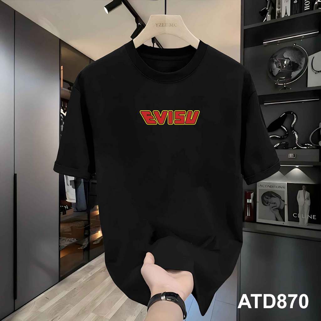 Áo thun nam evisu form rộng local brand ATD870 Miucho Iconic tay ngắn vải cotton cổ tròn in mix_thumbnail_2