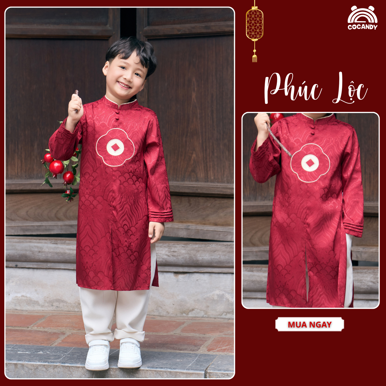 Áo dài ĐỎ Phúc Lộc