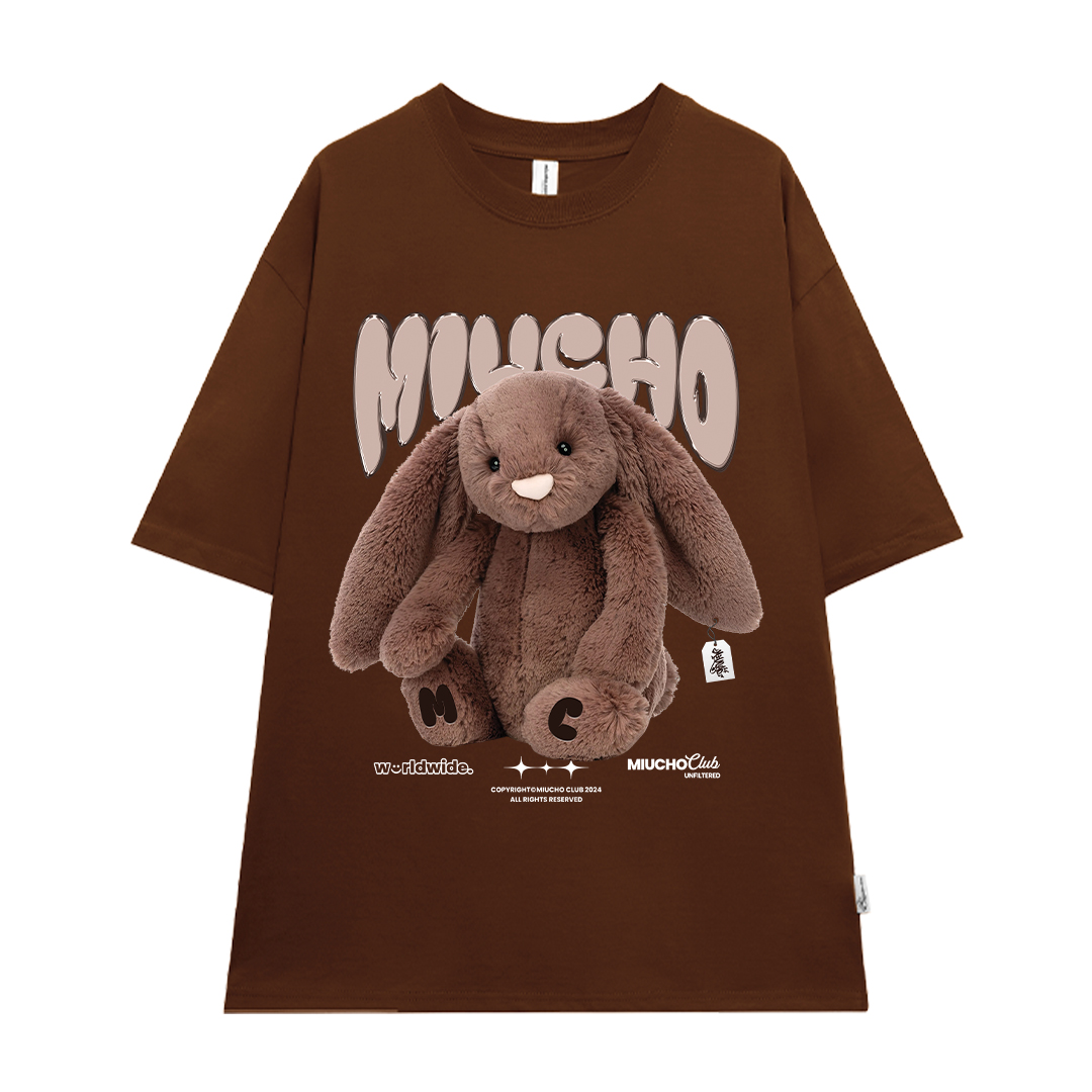 Áo thun thỏ Bunny form rộng local brand ATD1253 Miucho tay ngắn cổ tròn in mix_thumbnail_6