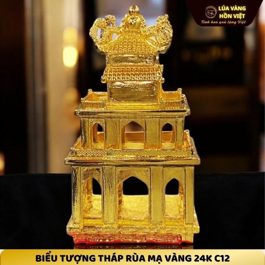 BIỂU TƯỢNG THÁP RÙA MẠ VÀNG 24K C12_thumbnail_3