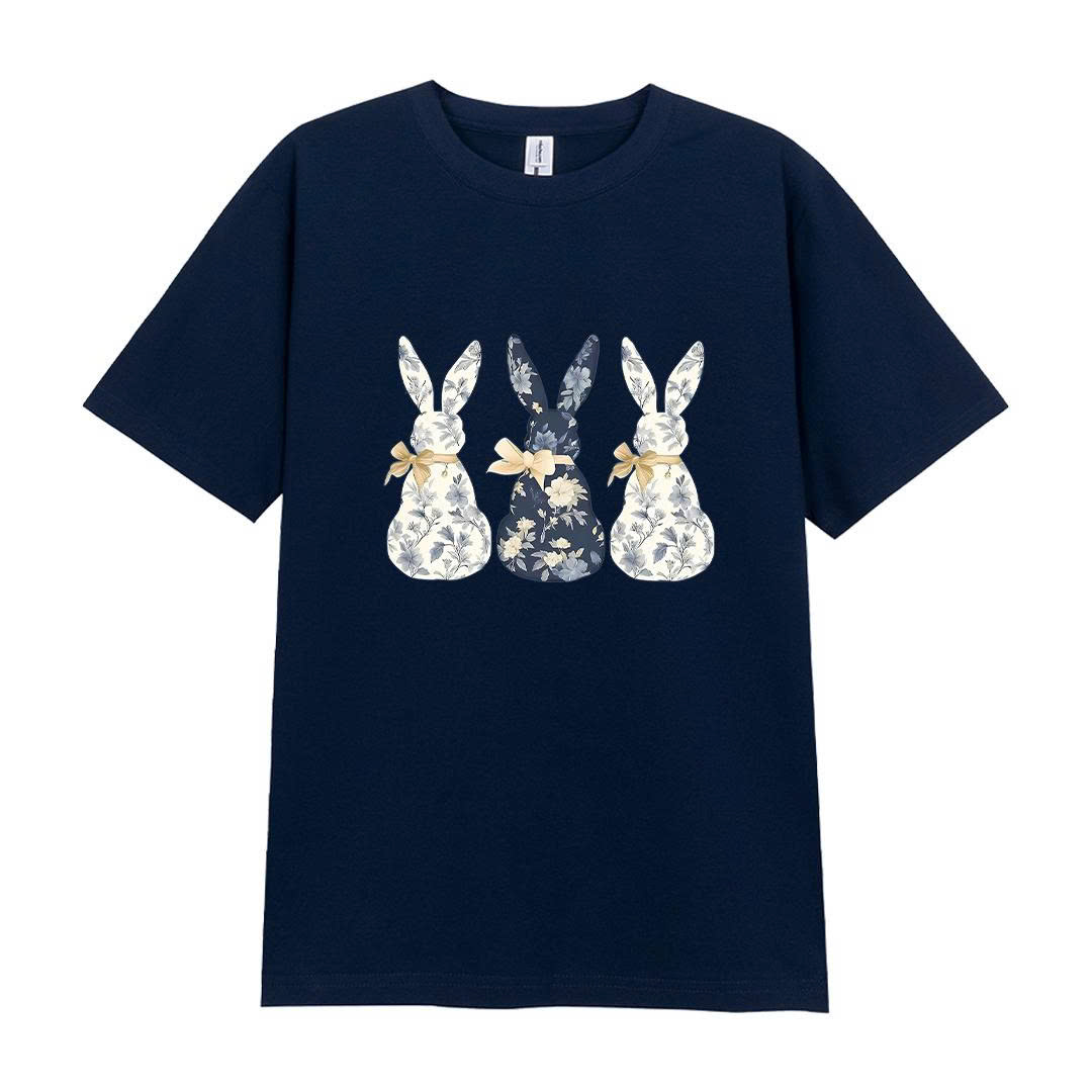 Áo thun nữ form vừa regular dáng ngắn ARD2343 Miucho vải cotton thoáng mát in hình thỏ dễ thương_thumbnail_10