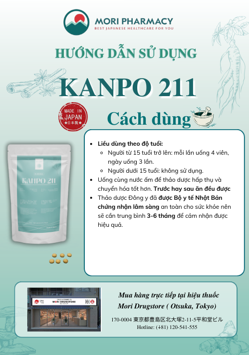 Kanpo 211 - Giảm đau nhức khớp, giảm tích nước, đổ mồ hôi nhiều_thumbnail_6