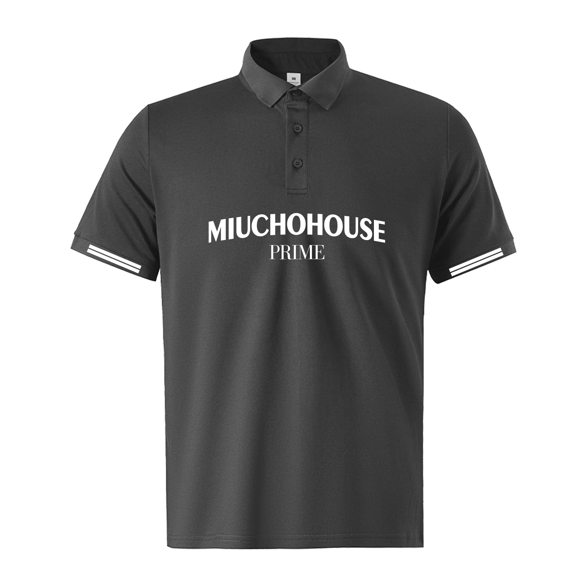 Áo polo nam form vừa 2238 Miucho Iconic vải cá sấu polyester co giãn thoáng mát in typography_thumbnail_13