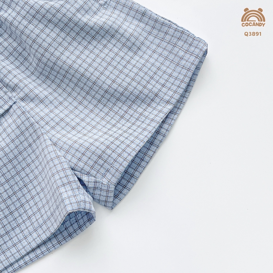 Quần cộc CARO XANH túi đáp nẹp kèm cà vạt_thumbnail_7