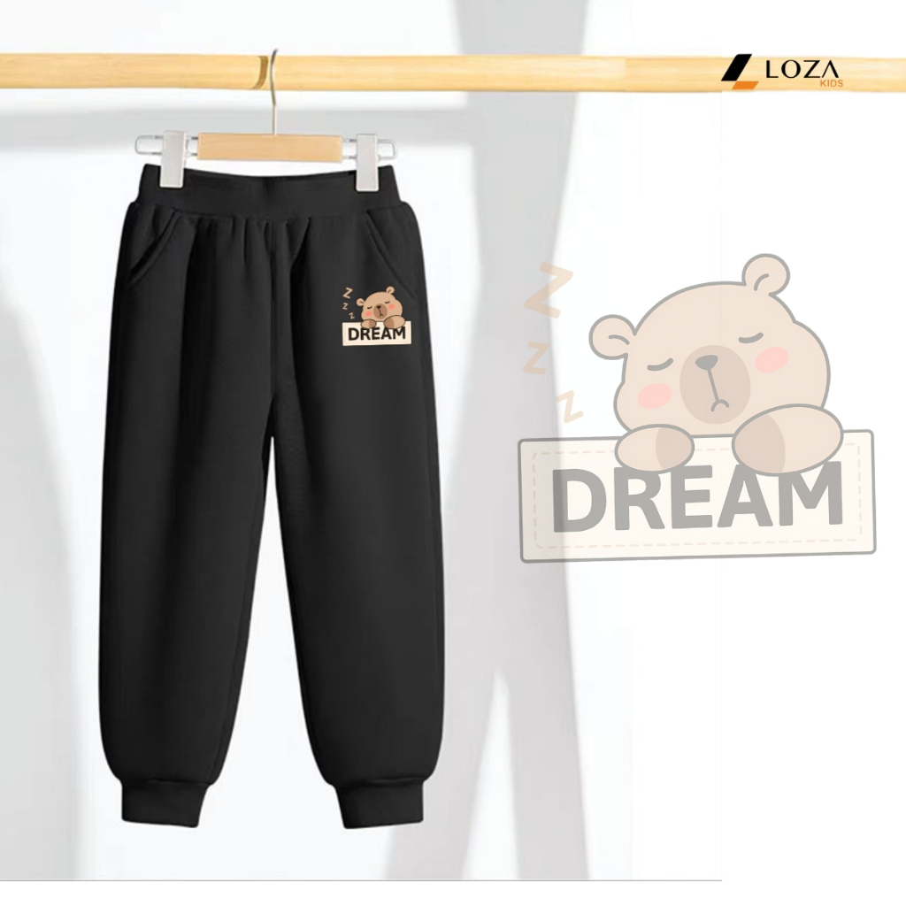 Quần nỉ bé trai, bé gái in hình nhiều mẫu -  Loza Kids QM001_thumbnail_2