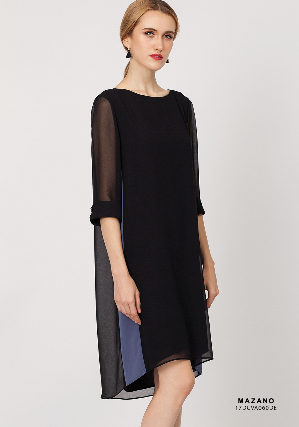 Váy đen phối xám sườn_thumbnail_1