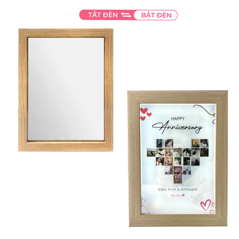 Tranh gương đèn LED in ảnh Noel theo yêu cầu – Quà Giáng Sinh độc đáo, ý nghĩa dành tặng bạn gái, bạn trai, người yêu, bạn thân, gia đình thân yêu