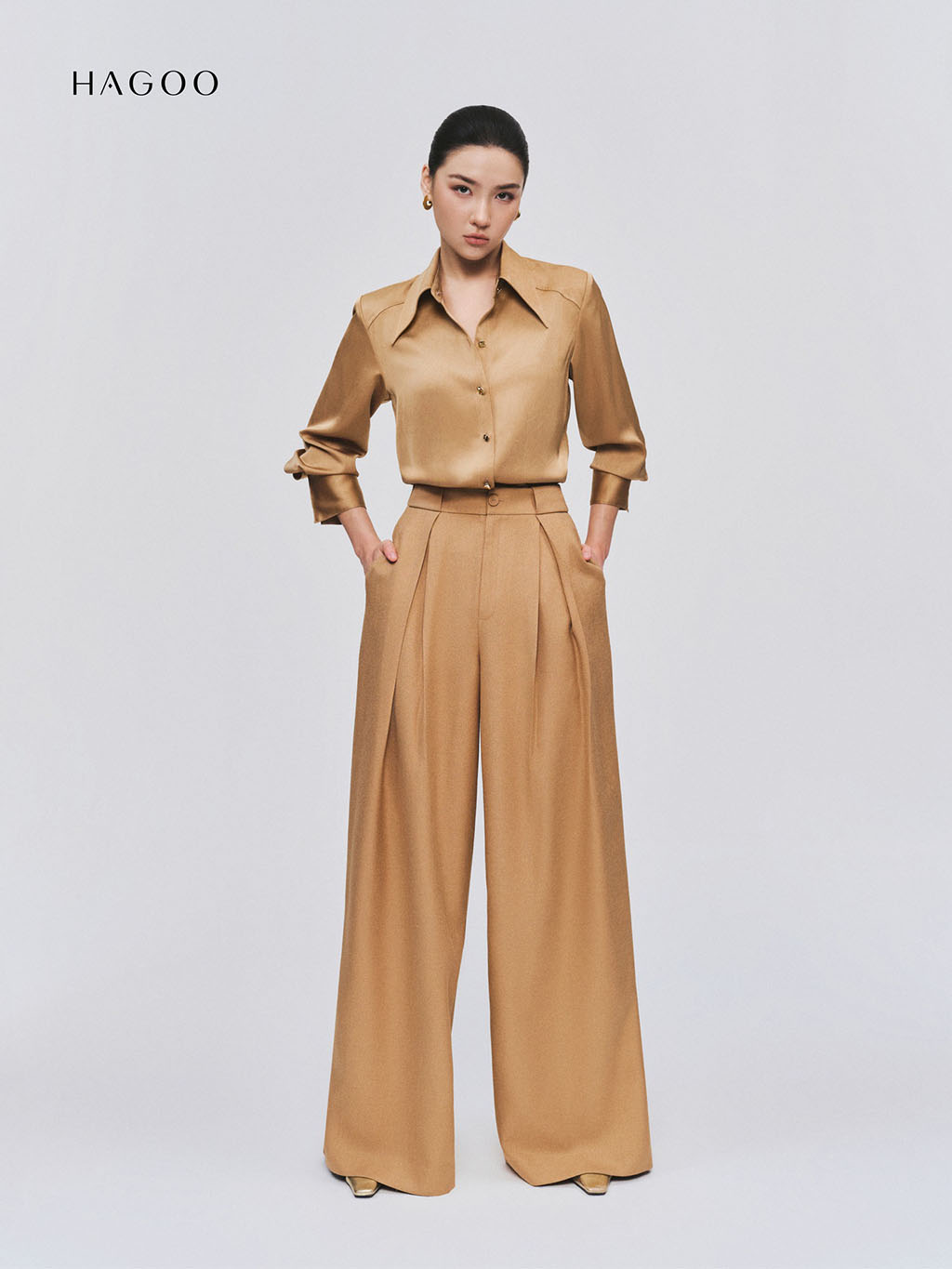 Quần suông ly sup đỉa to HAGOO