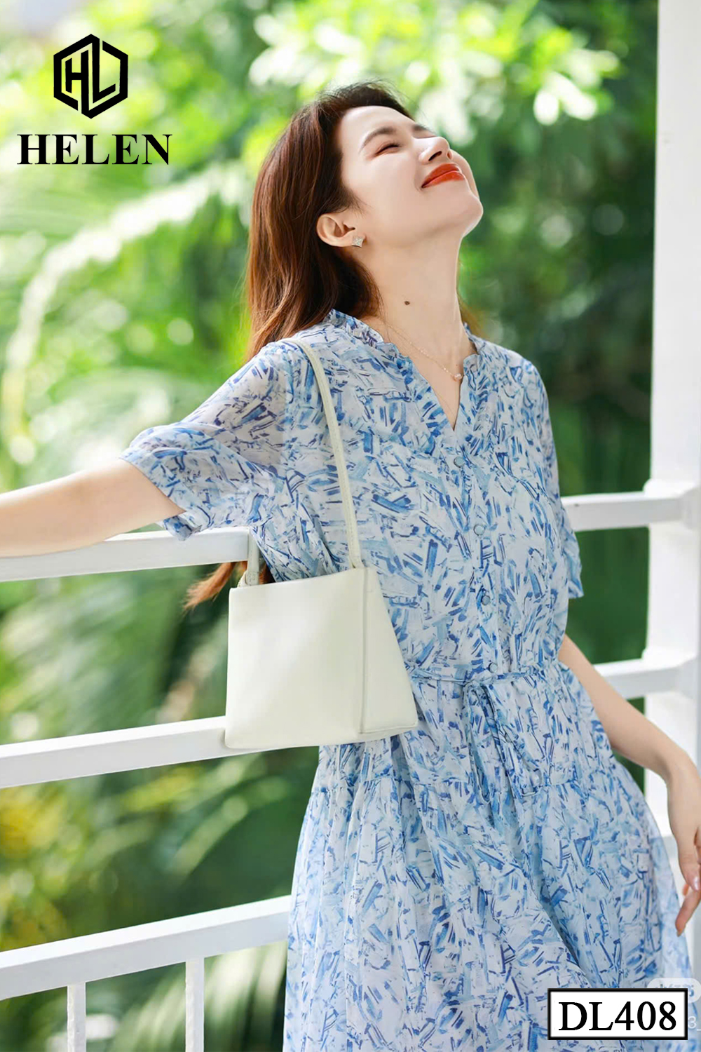 Đầm xòe họa tiết xanh DL408_thumbnail_2