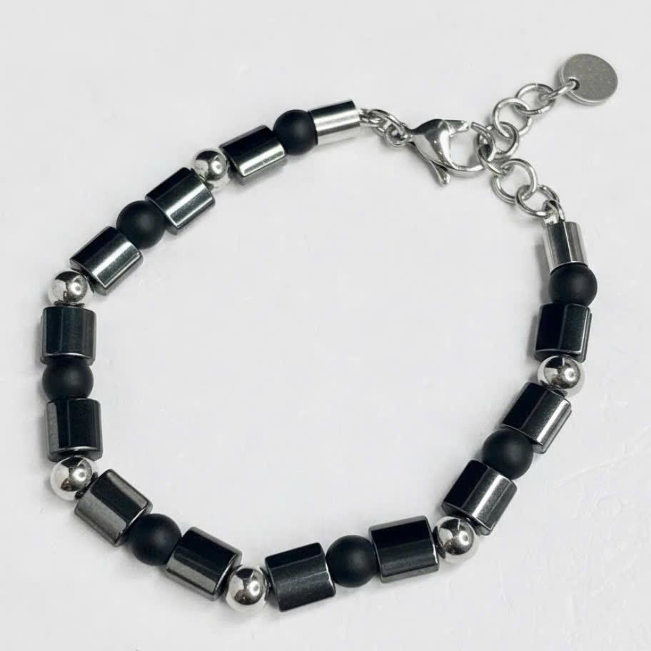 vòng tay chuỗi đá bi đen