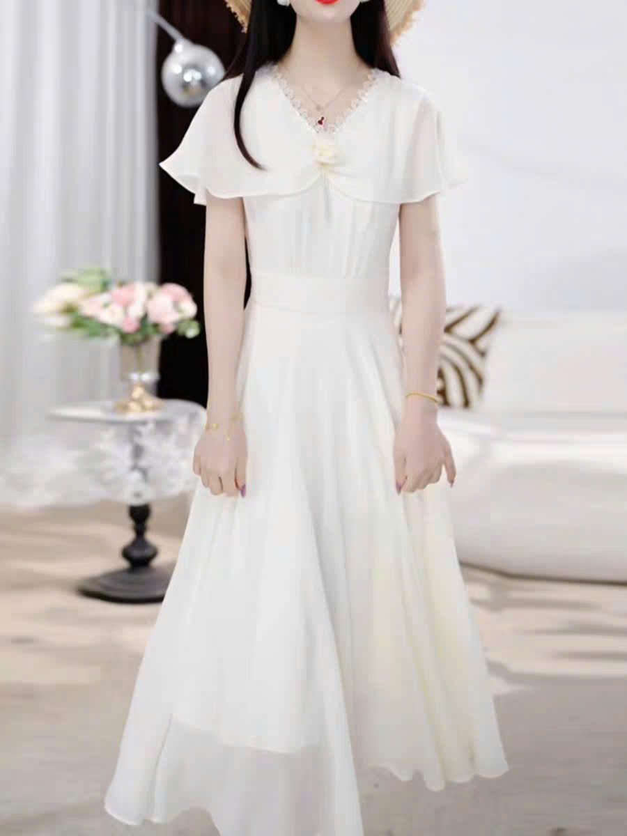 17326-Đầm voan xòe dự tiệc cổ choàng  cách điệu (voan, lót)_thumbnail_2