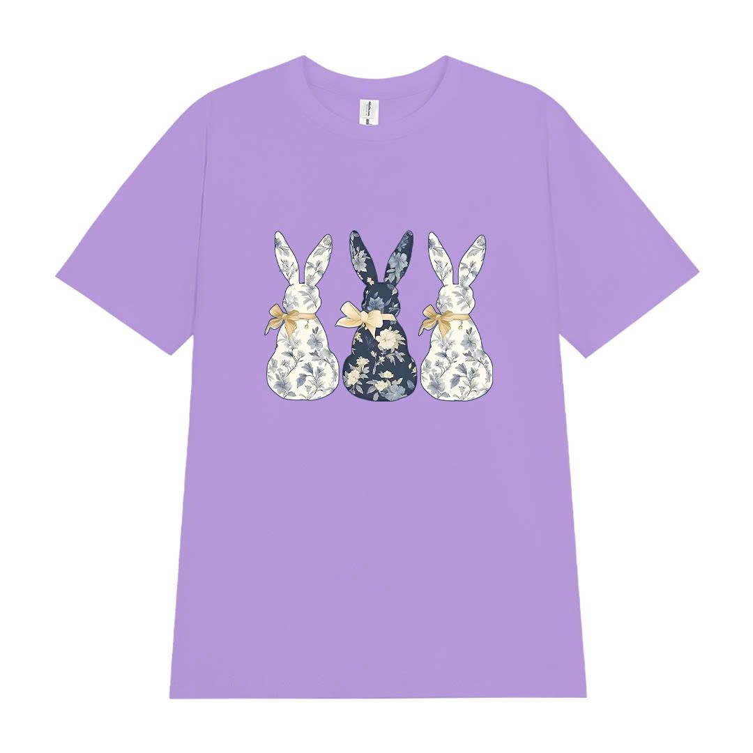 Áo thun nữ form vừa regular dáng ngắn ARD2343 Miucho vải cotton thoáng mát in hình thỏ dễ thương_thumbnail_12