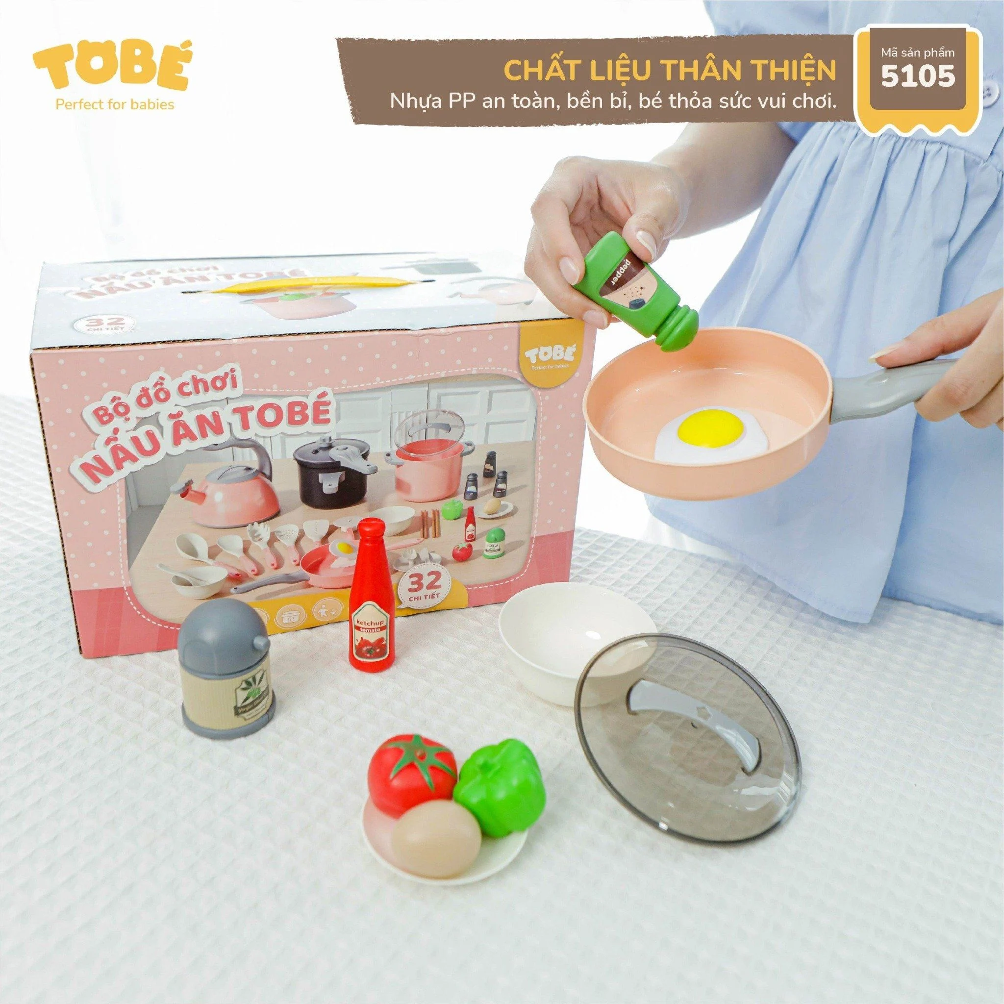 Bộ đồ nấu ăn (Pink) Tobe