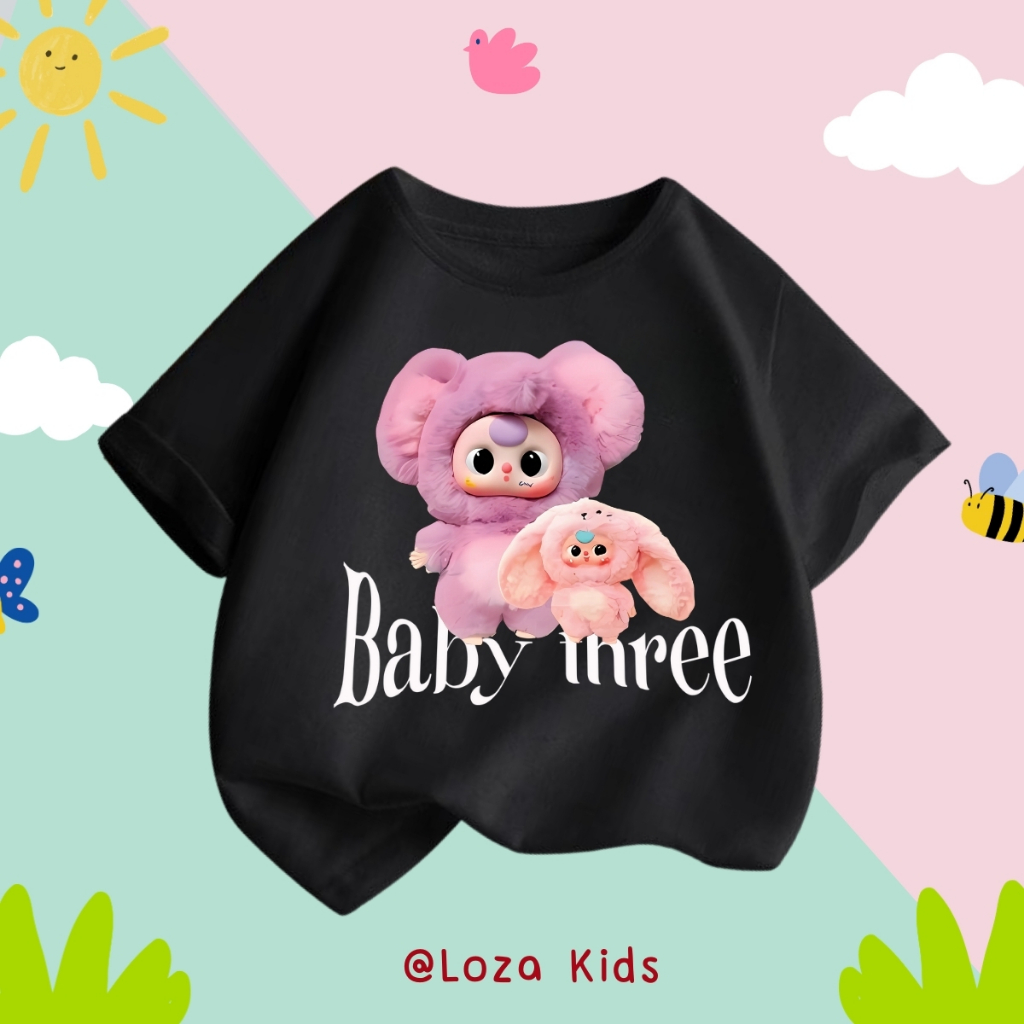 Áo thun bé gái in hình Baby three - Loza Kids AT2913_thumbnail_1