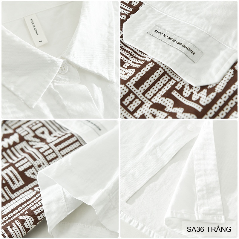 SA36 - Áo sơ mi nam tay ngắn họa tiết phối màu phong cách Hàn Quốc_thumbnail_4