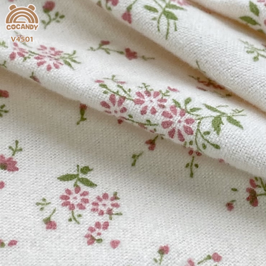 Váy dài BE hoa nhí HỒNG ngực cúc phối ren_thumbnail_3