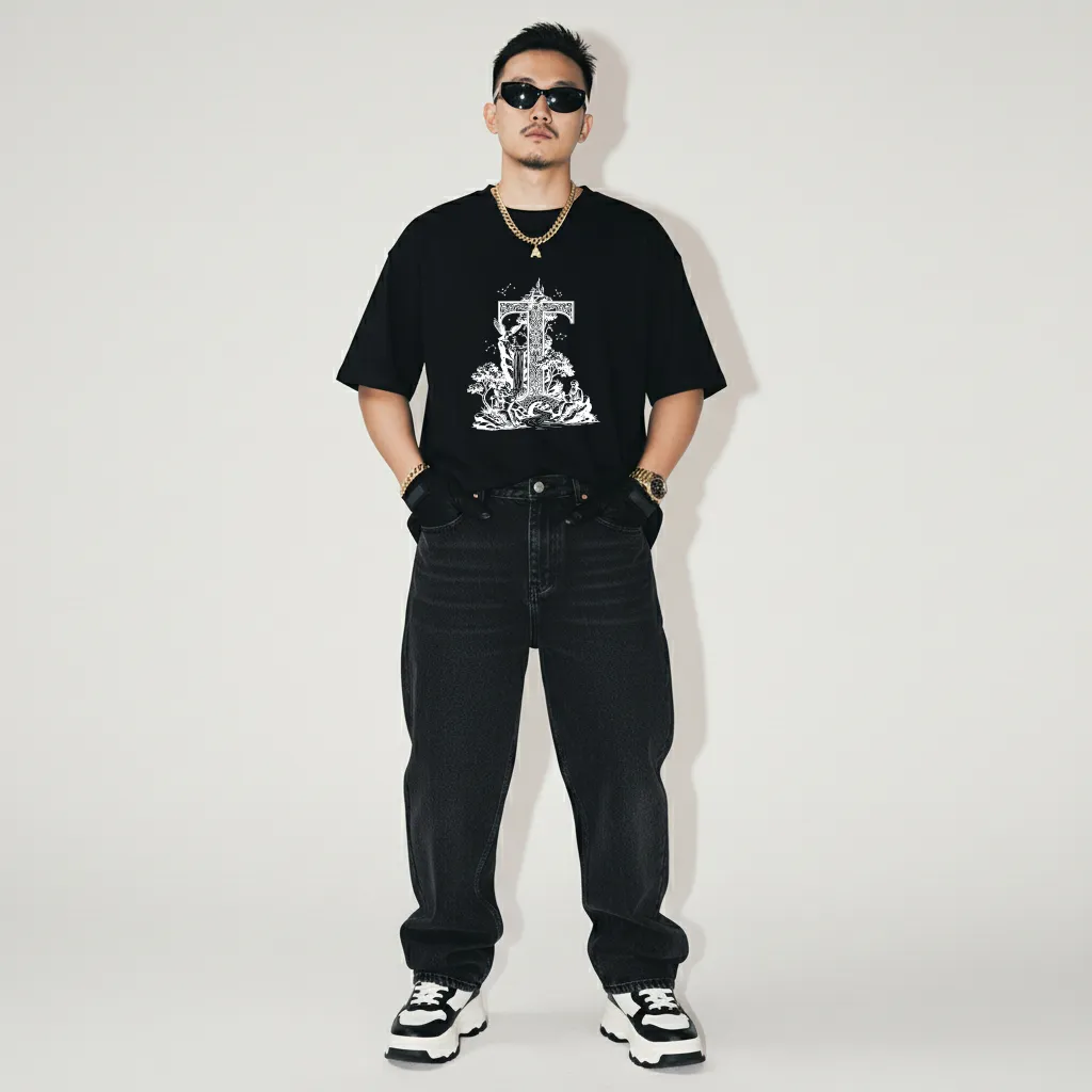 Áo thun nam form rộng Miucho Iconic vải cotton thoáng mát trẻ trung thấm hút tốt in chữ cái T 2765_thumbnail_6