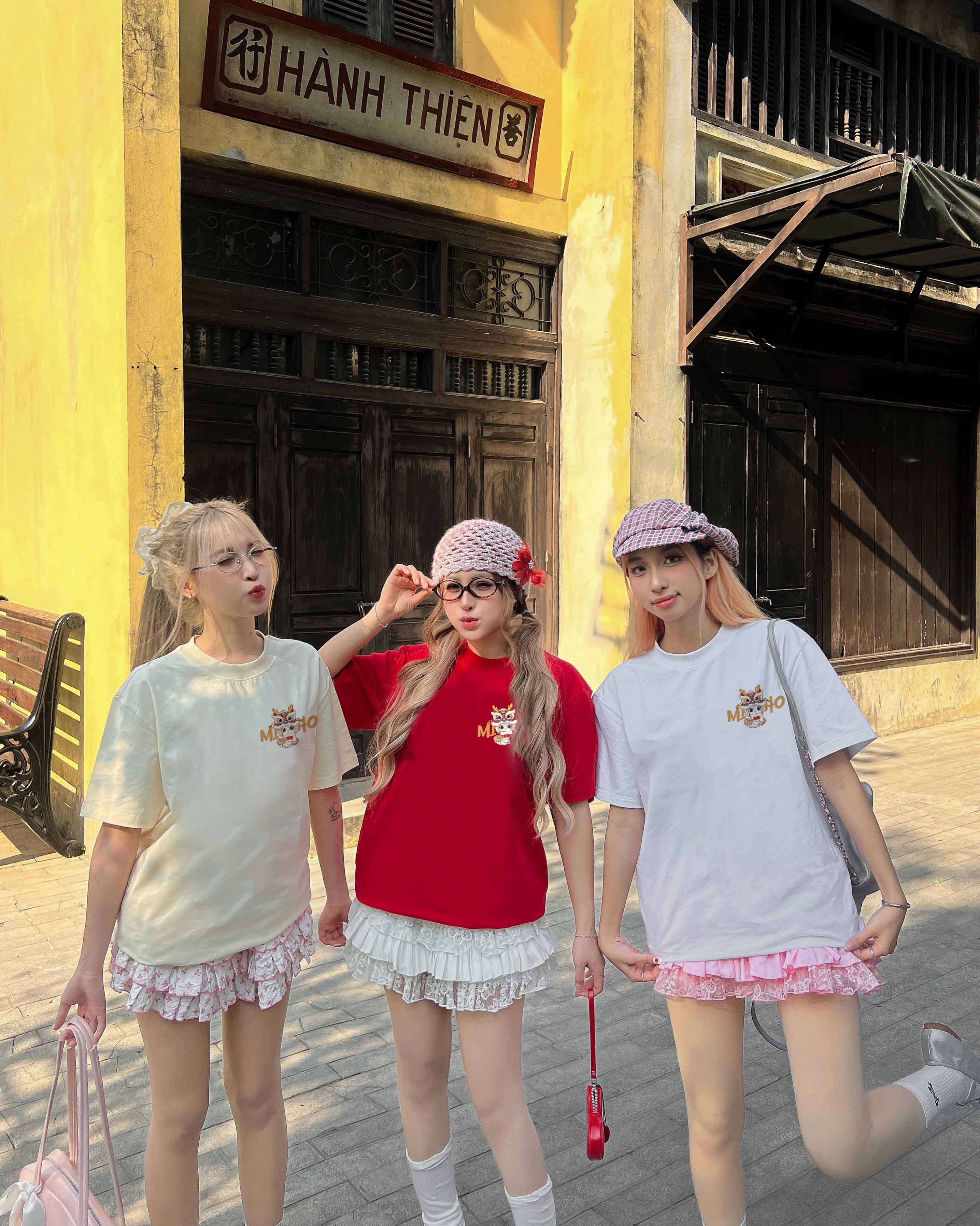 Áo thun tết form rộng 1885 Miucho cổ tròn chất vải cotton 4c thoáng mát in mix_thumbnail_6