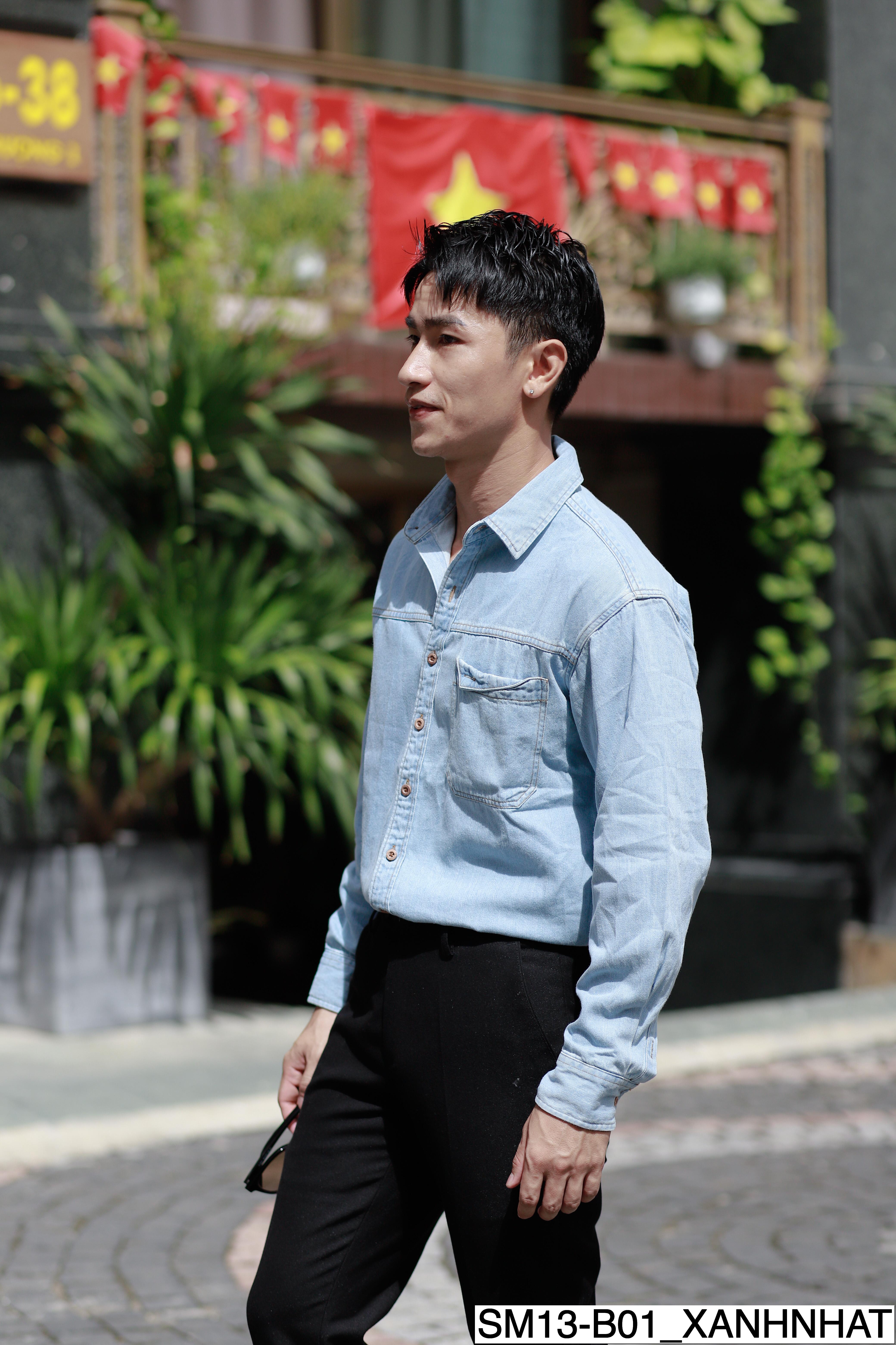 B01 SM13 - Áo sơ mi nam jeans cao cấp