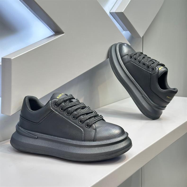 GA357 - Giày bố nam da buộc dây lót lông đế dày giữ ấm phong cách thời trang mùa đông 2025