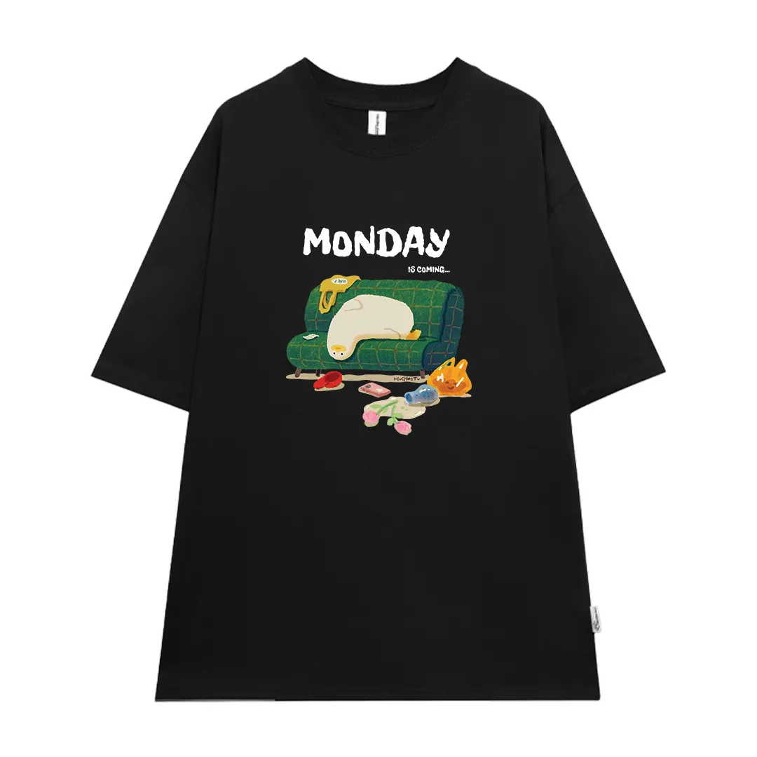 Áo thun nam form boxy Miucho Club chất vải dày dặn thoáng mát Monday in mix 2873_thumbnail_8