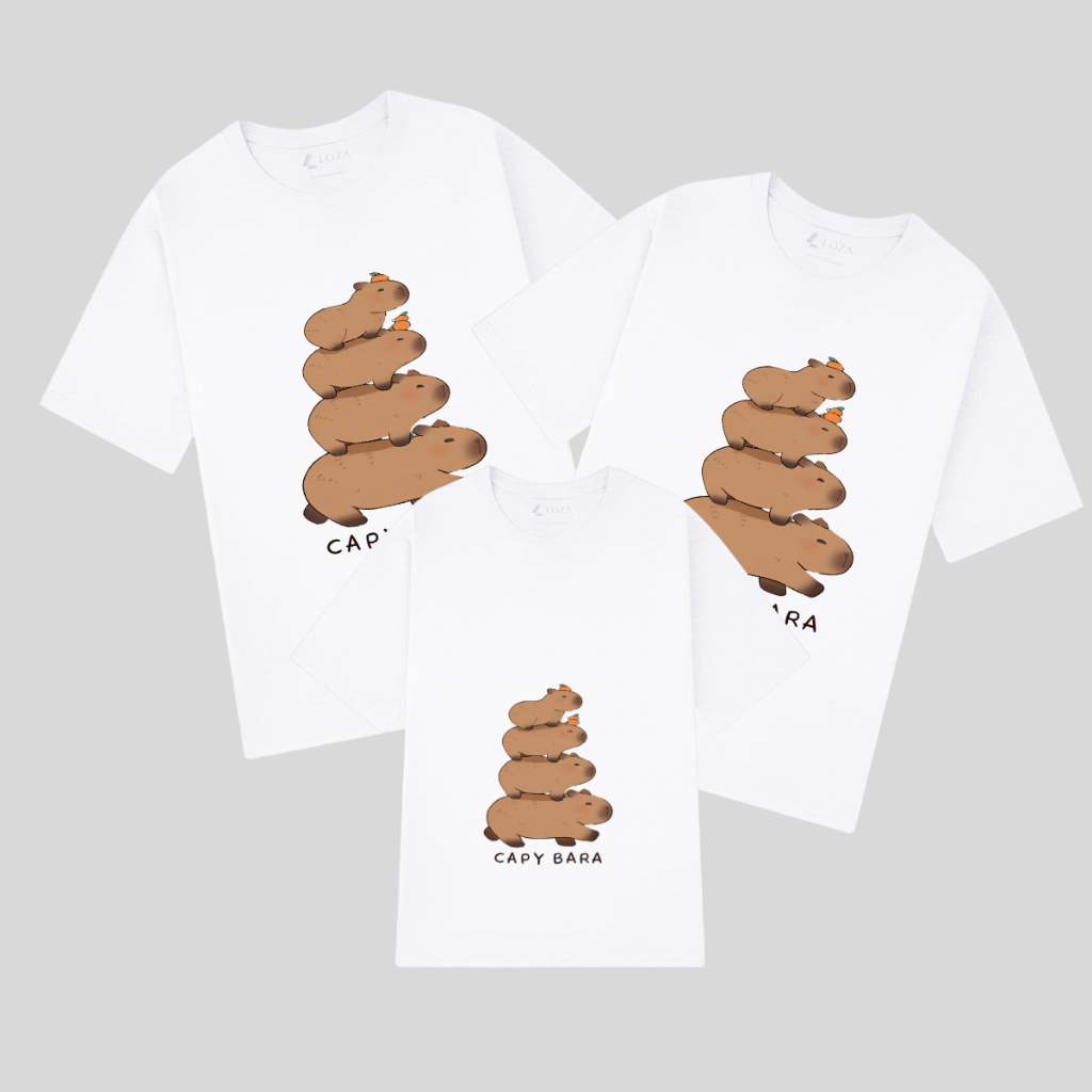 [Form rộng] Áo thun gia đình in hình CapyBara- LOZA G0192_thumbnail_3