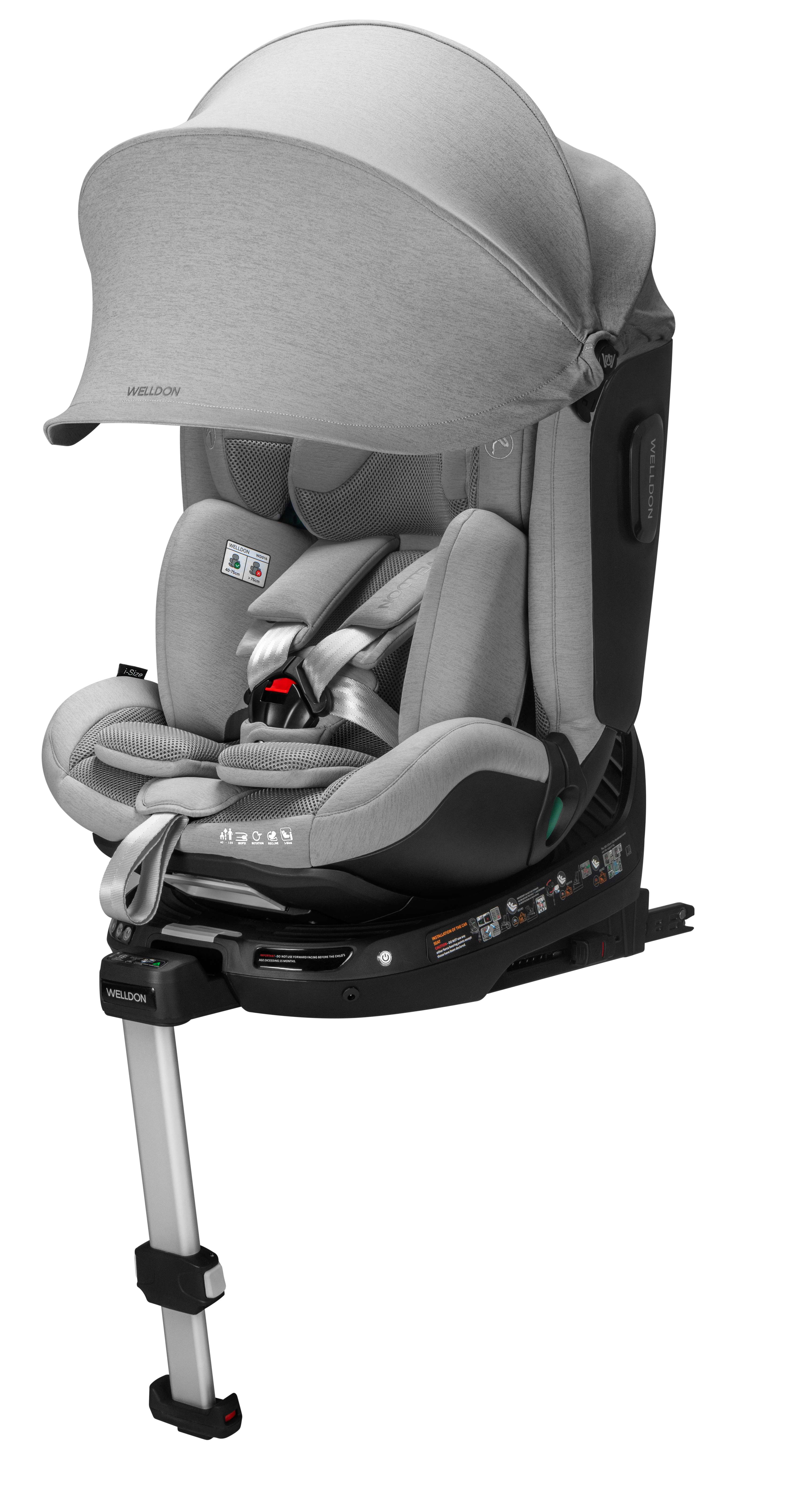 Ghế ngồi an toàn trên ô tô cho trẻ em Welldon Smart Rotate 2 Pro+ 40-125cm  [NHẬP CODE 