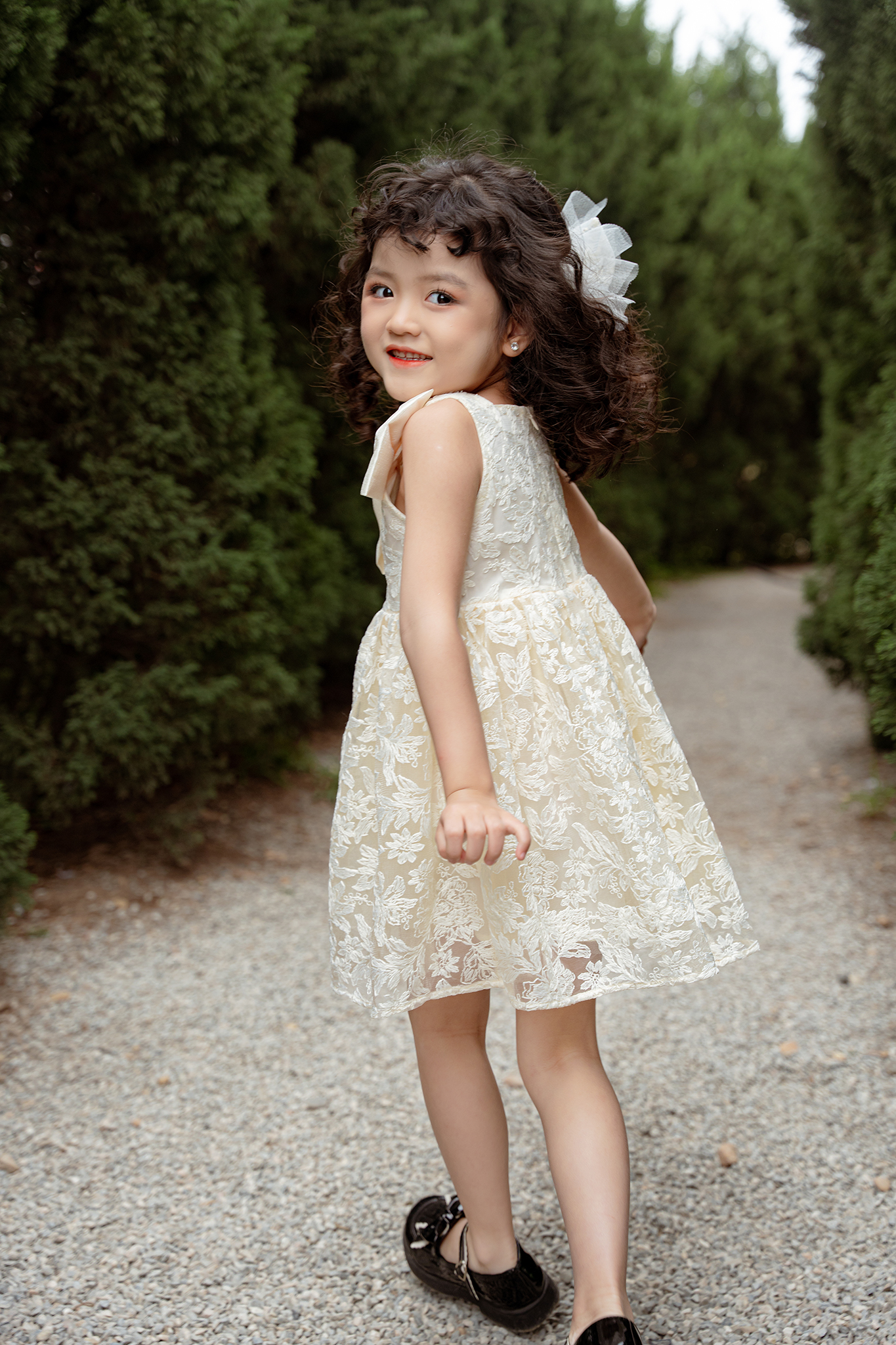 Váy sát nách cổ vuông vai nơ lệch_thumbnail_3