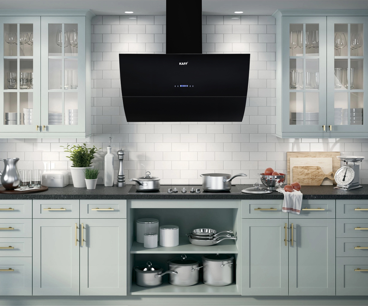 Công suất hút mạnh mẽ của máy hút mùi Kaff KF-LUX-AT90H-BK