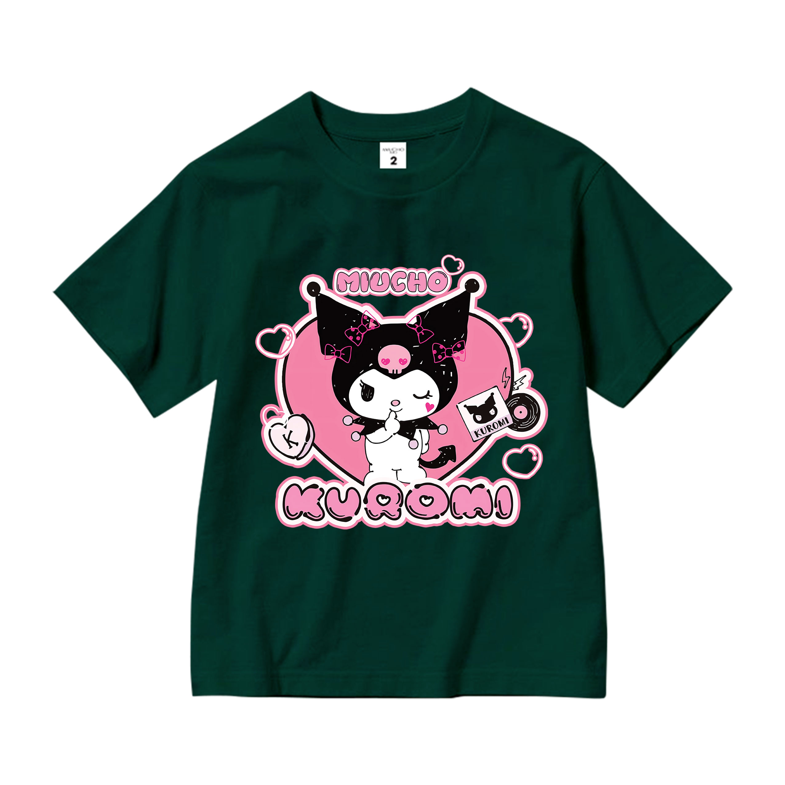 Áo thun bé gái KUROMI form rộng chất vải cotton thoáng mát AED1521 Miucho Kid in graphic_thumbnail_13