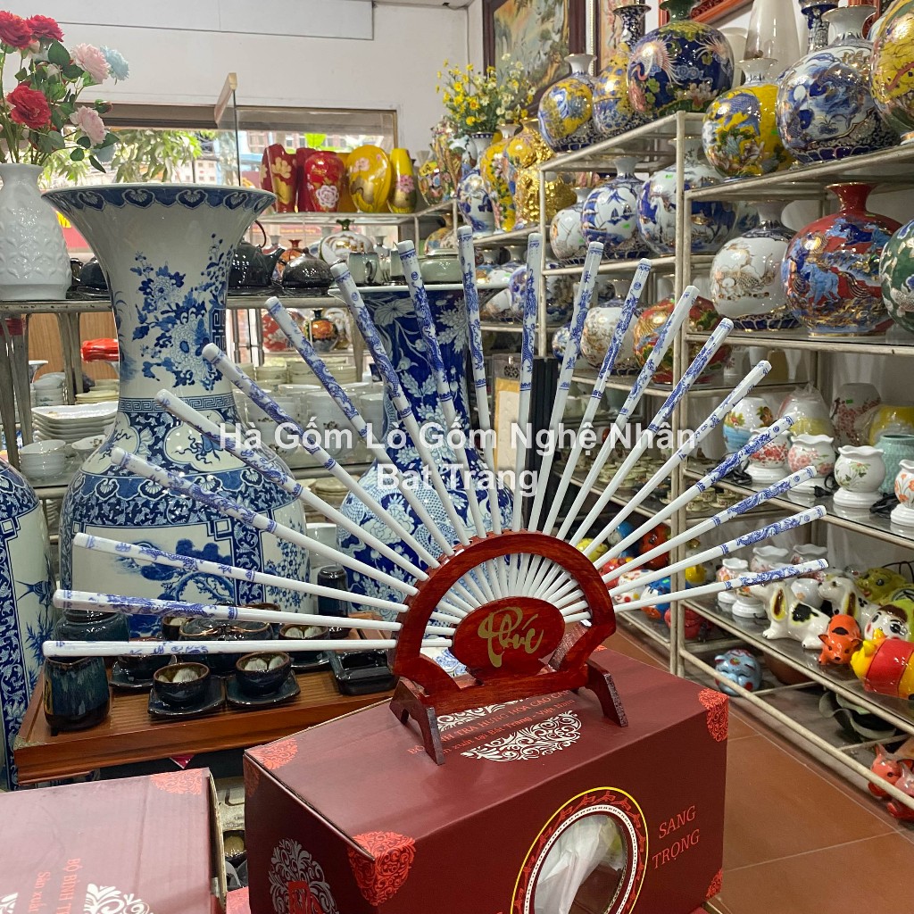 Bộ Đũa Thờ Cúng Sư Men Lam Cổ và Kệ Gỗ Hương Đồ Tâm Linh, Phong Thủy - Đồ thờ cúng_thumbnail_2