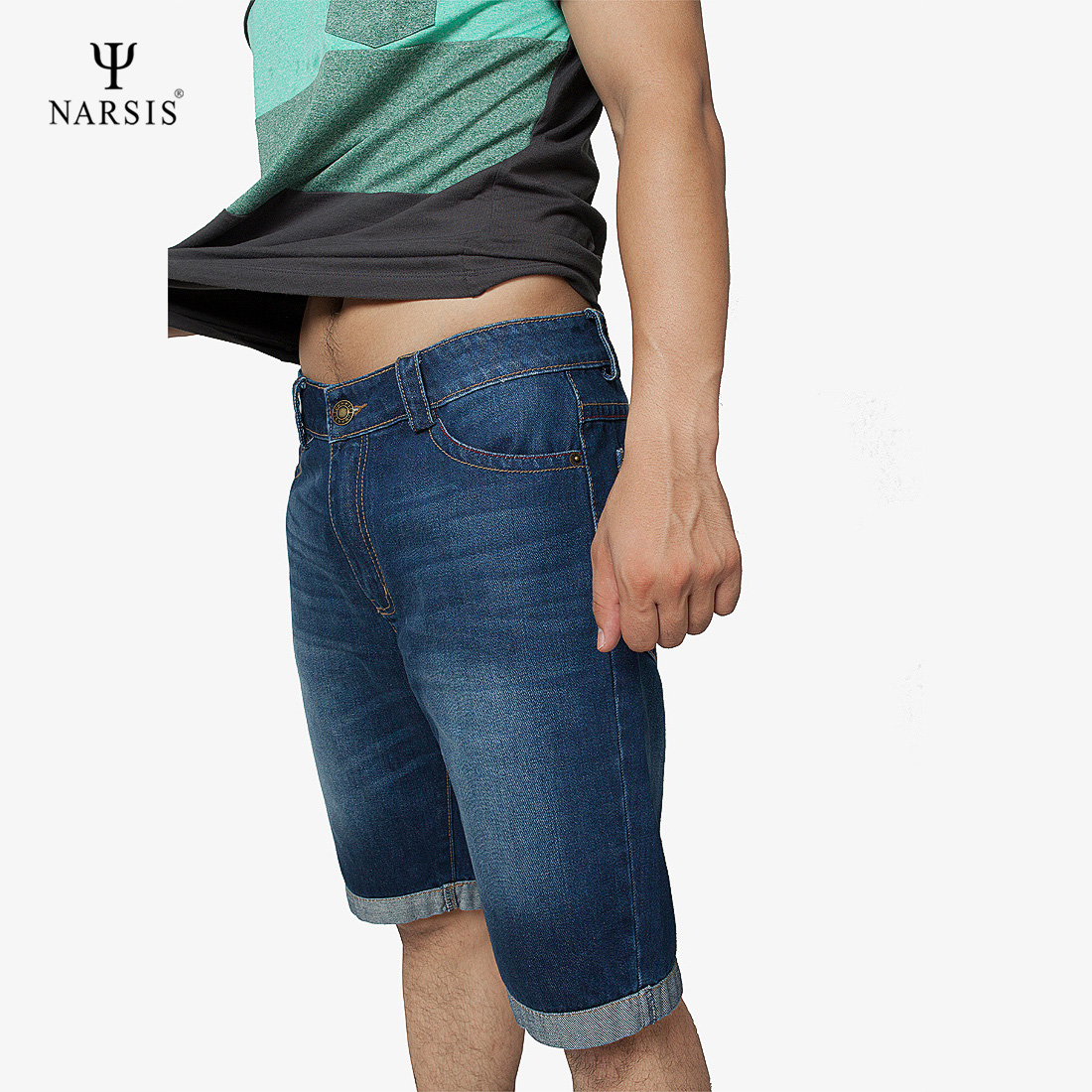 QUẦN SHORT JEANS NARSIS S8028 NARSIS CHẤT LIỆU JEAN BỀN BỈ, CÁ TÍNH, TRẺ TRUNG, THỜI TRANG