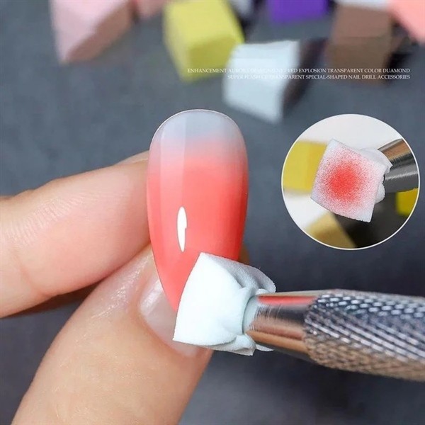 Bút kẹp mút dặm ombre, nhíp kẹp bông dặm ombre, mút, Set bông mút dặm ombre vuông, cây cố định ombre (Set)_thumbnail_4