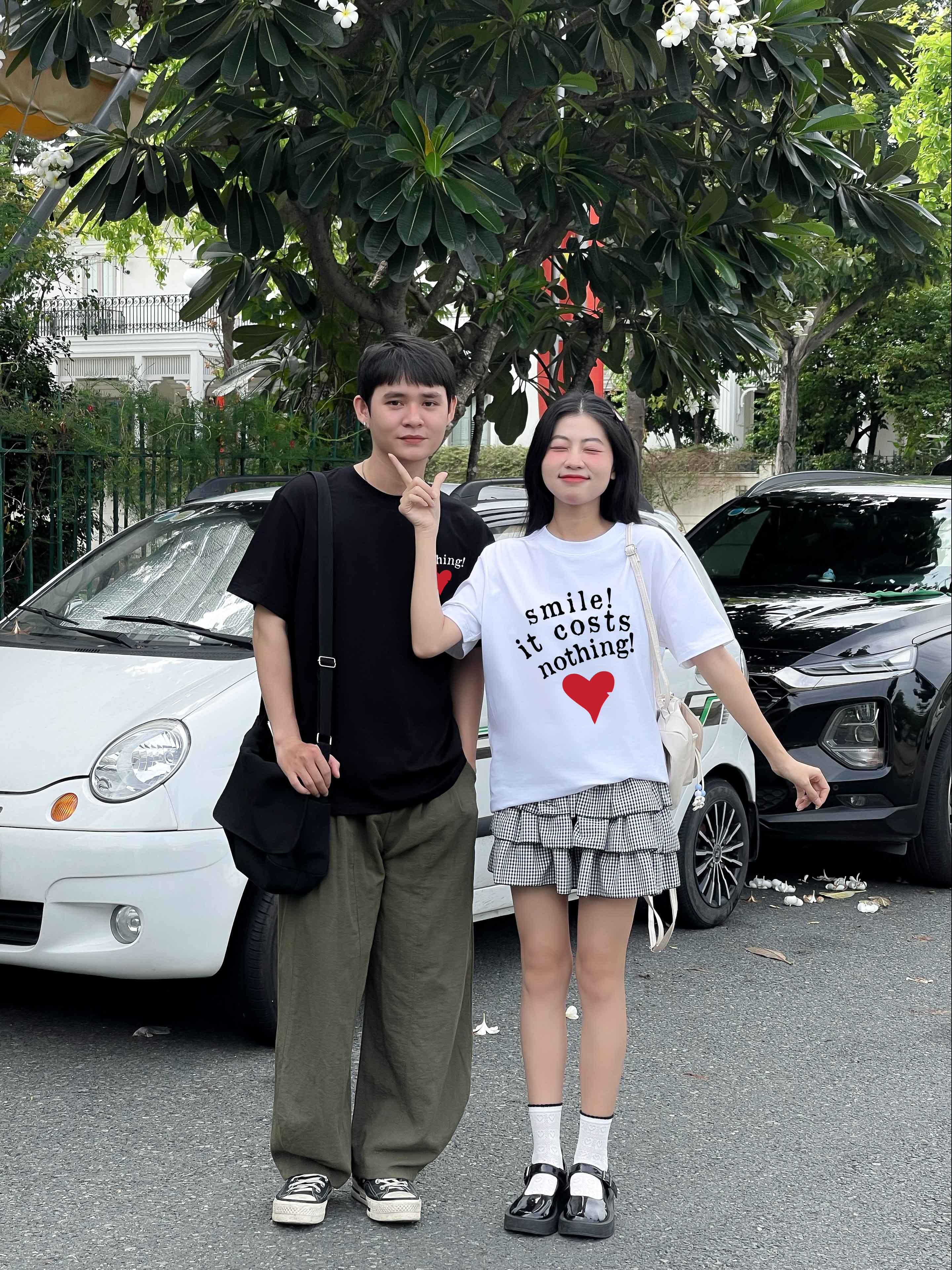 Áo phông đôi nam nữ trái tim form rộng 1967 Miucho Club cổ tròn vải cotton 2c 250gsm in typography_thumbnail_6