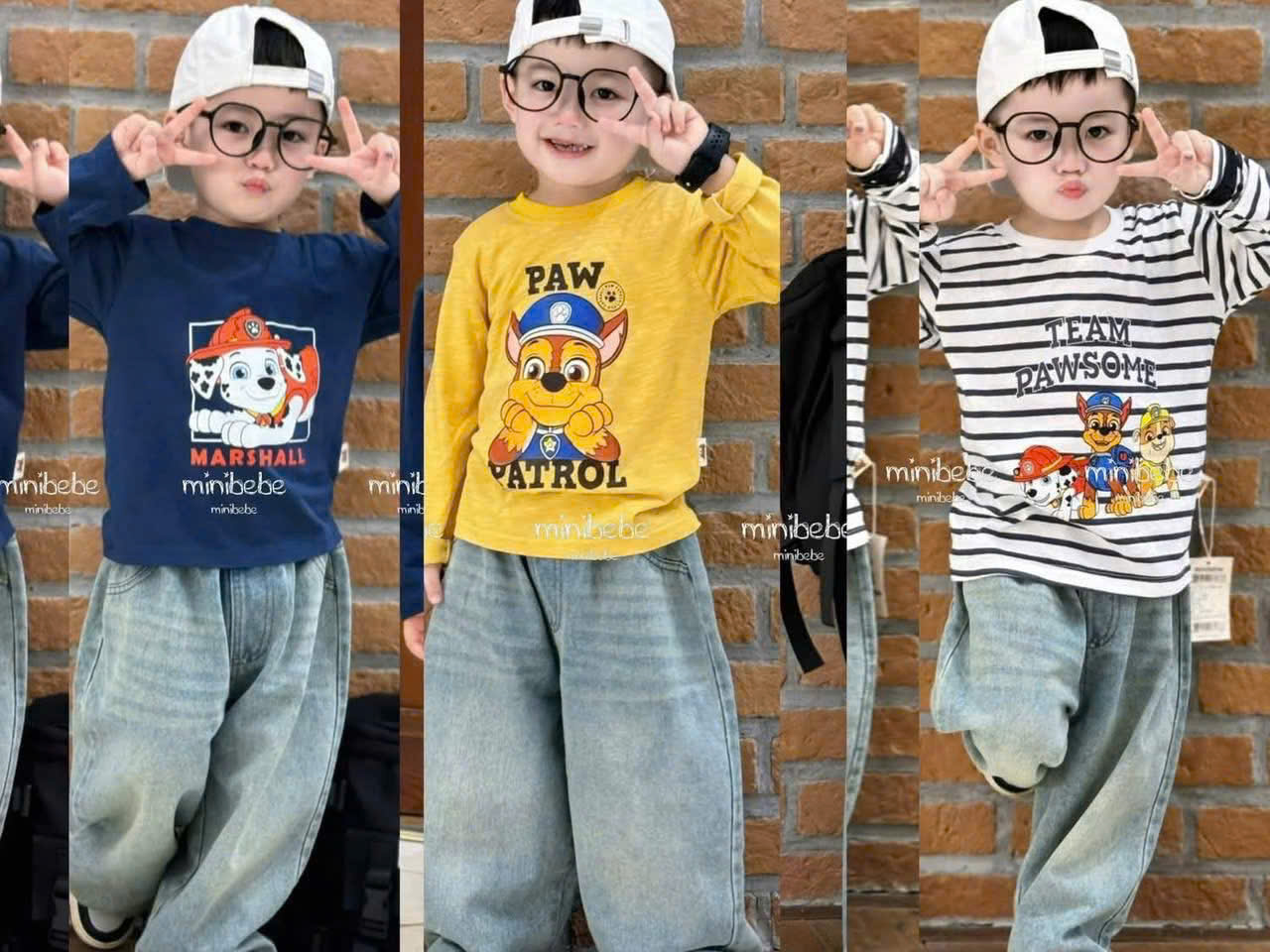 V23 SET 3 ÁO SỌC TEAM PAWSOME- A106.271