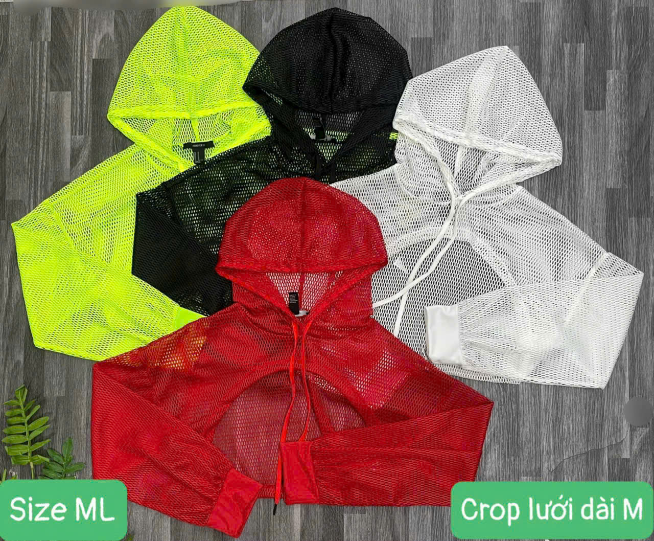 Áo Tank Thể Thao Lưới Mè Dáng Croptop Có Nón Mặc Ngoài_thumbnail_5