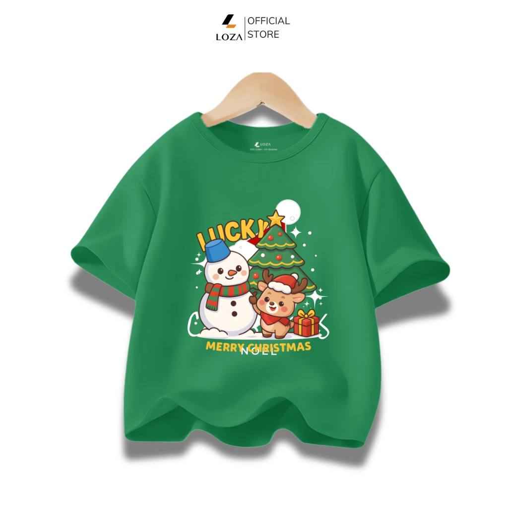 Áo thun bé gái, bé trai NOEL cho bé từ 15-40kg - Áo phông trẻ em Loza Kids- Mã AT031_thumbnail_6