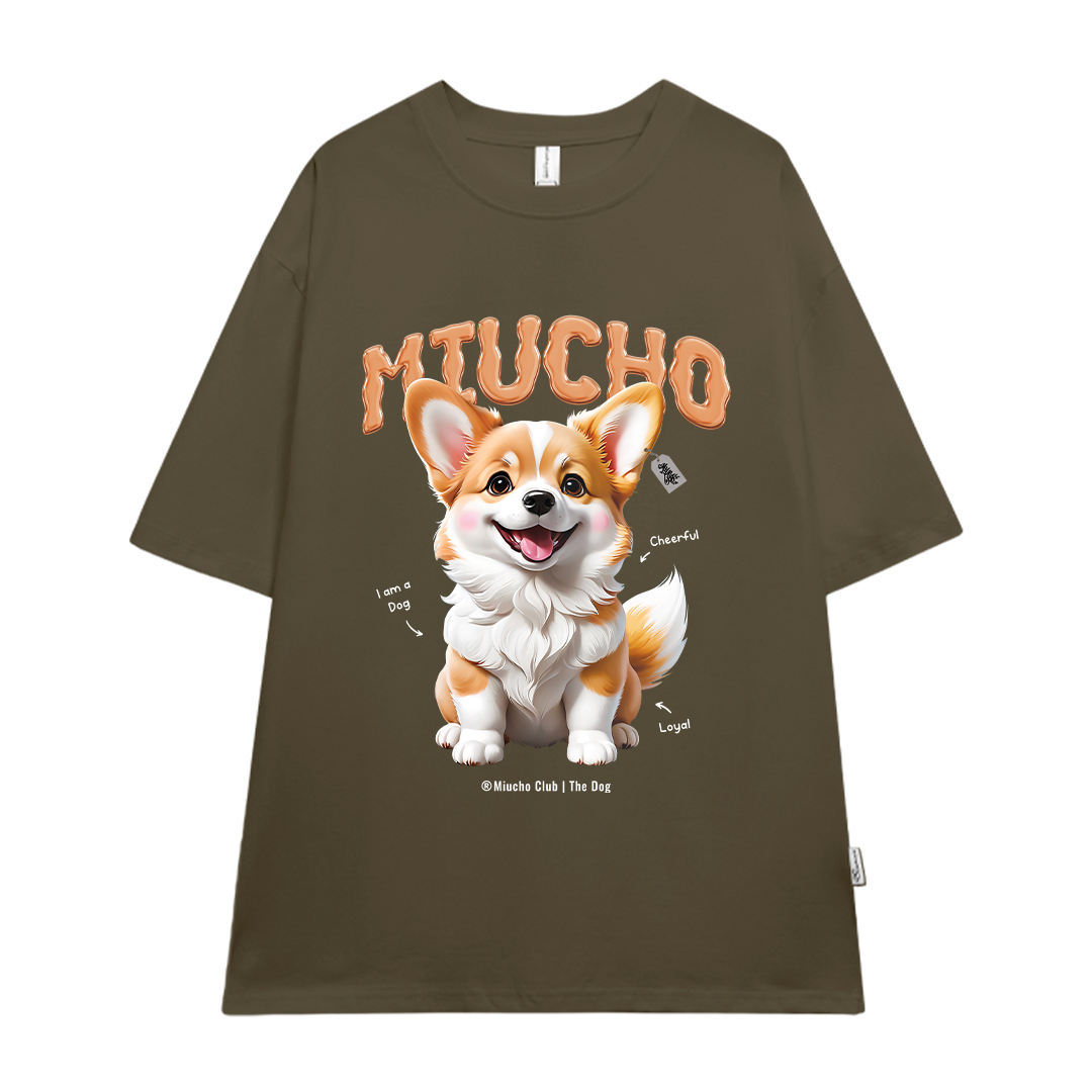 Áo thun form rộng 12 con giáp tuổi Tuất ATD1237 Miucho tay ngắn cổ tròn in mix_thumbnail_23