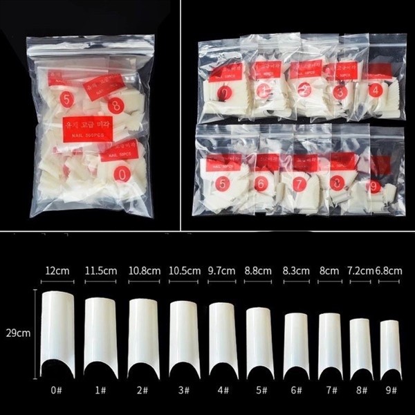 Móng nối (típ) - tre ngắn - màu đục