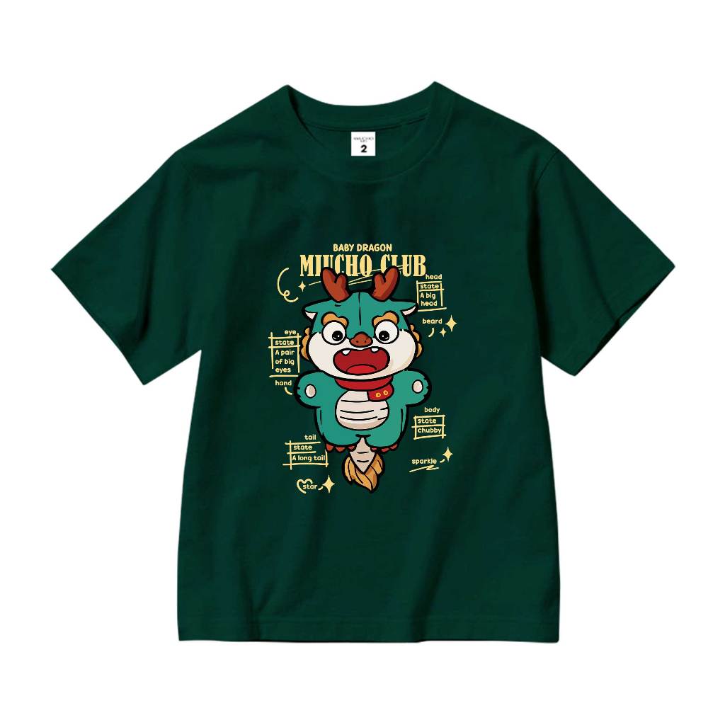 Áo thun tết cho bé màu đỏ form rộng thoáng mát AED908 Miucho Kid 100% vải cotton basic in mix_thumbnail_9