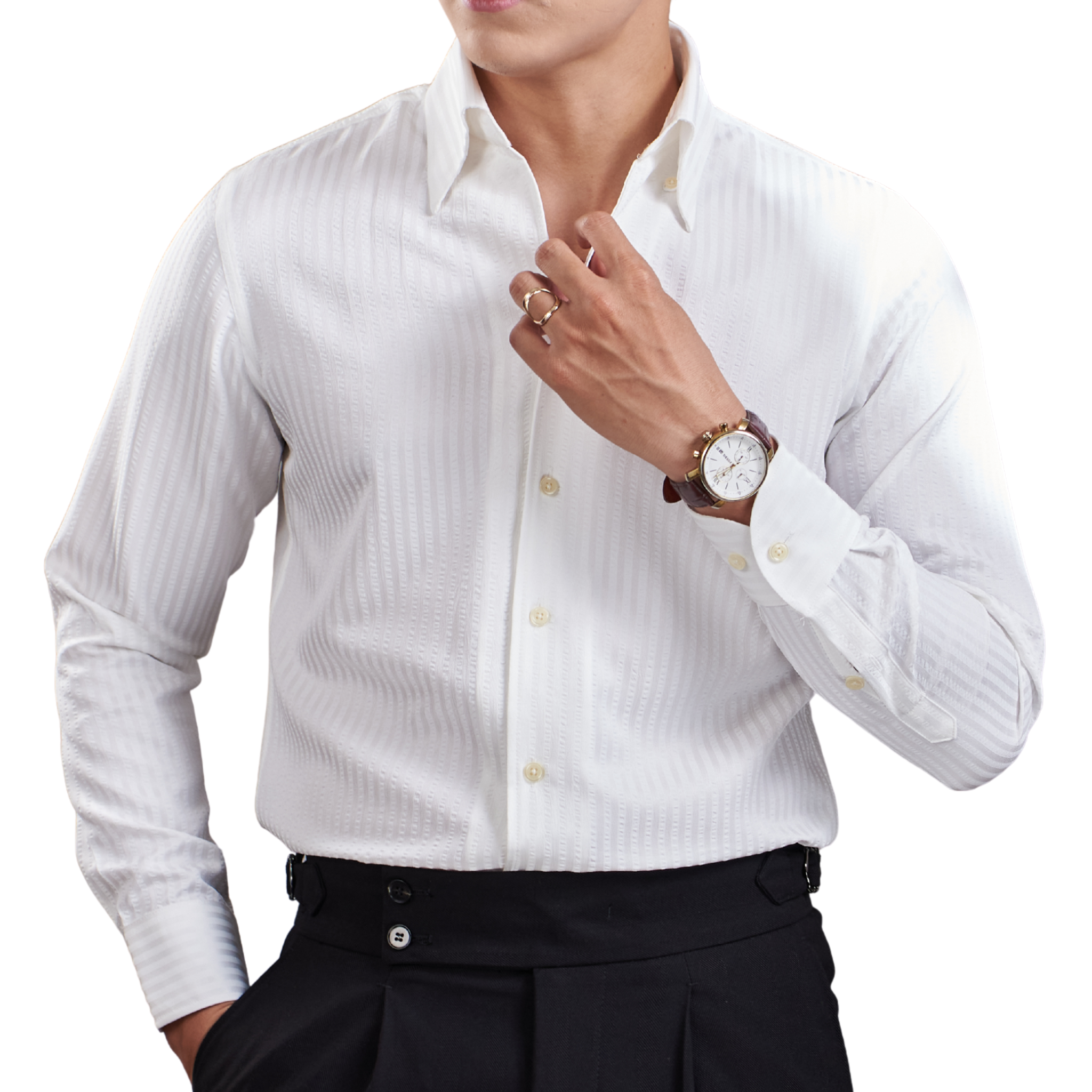 Áo Sơ Mi Seersucker Cổ Button Down_thumbnail_8