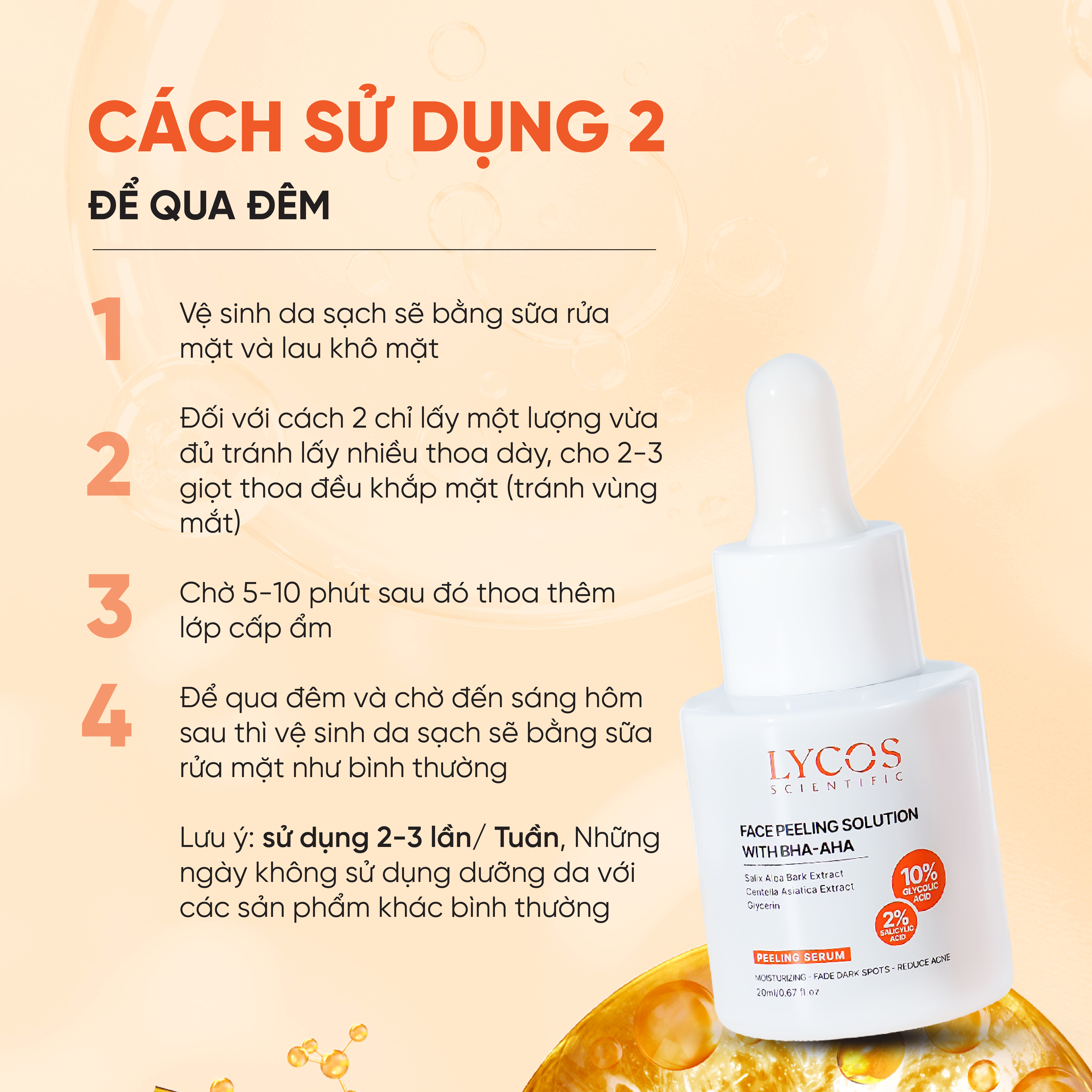 Tinh Chất Peel LYCOS 10%AHA – 2%BHA Tẩy Tế Bào Chết, Thông Thoáng Lỗ Chân Lông & Hỗ Trợ Làm Đều Màu Da 20ml_thumbnail_7