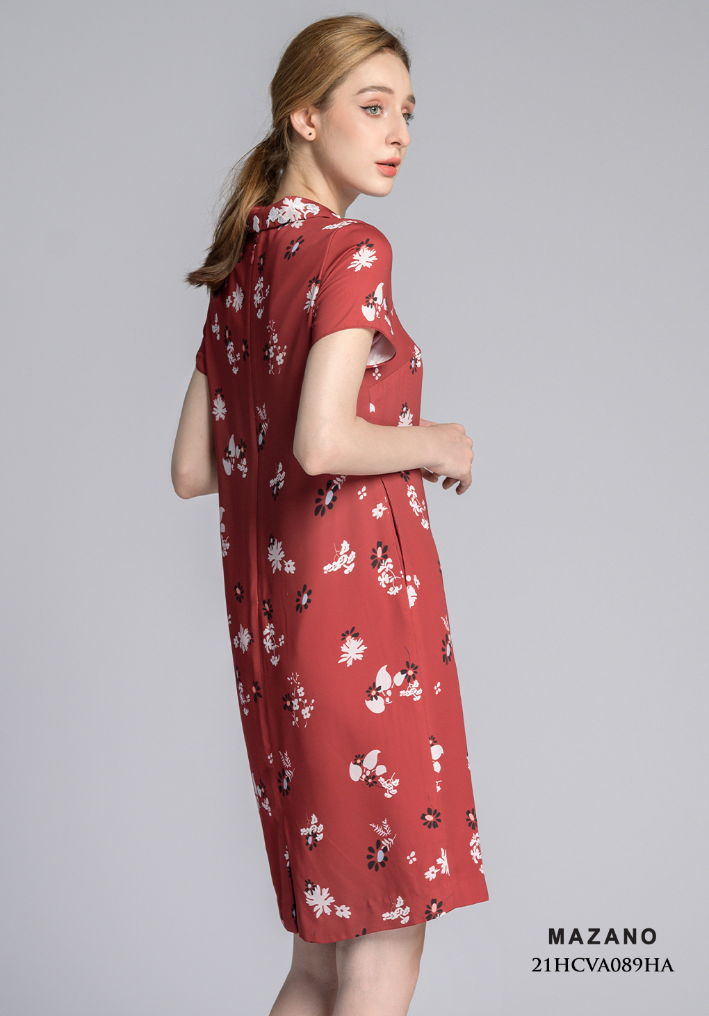 Váy suông đỏ họa tiết hoa_thumbnail_5