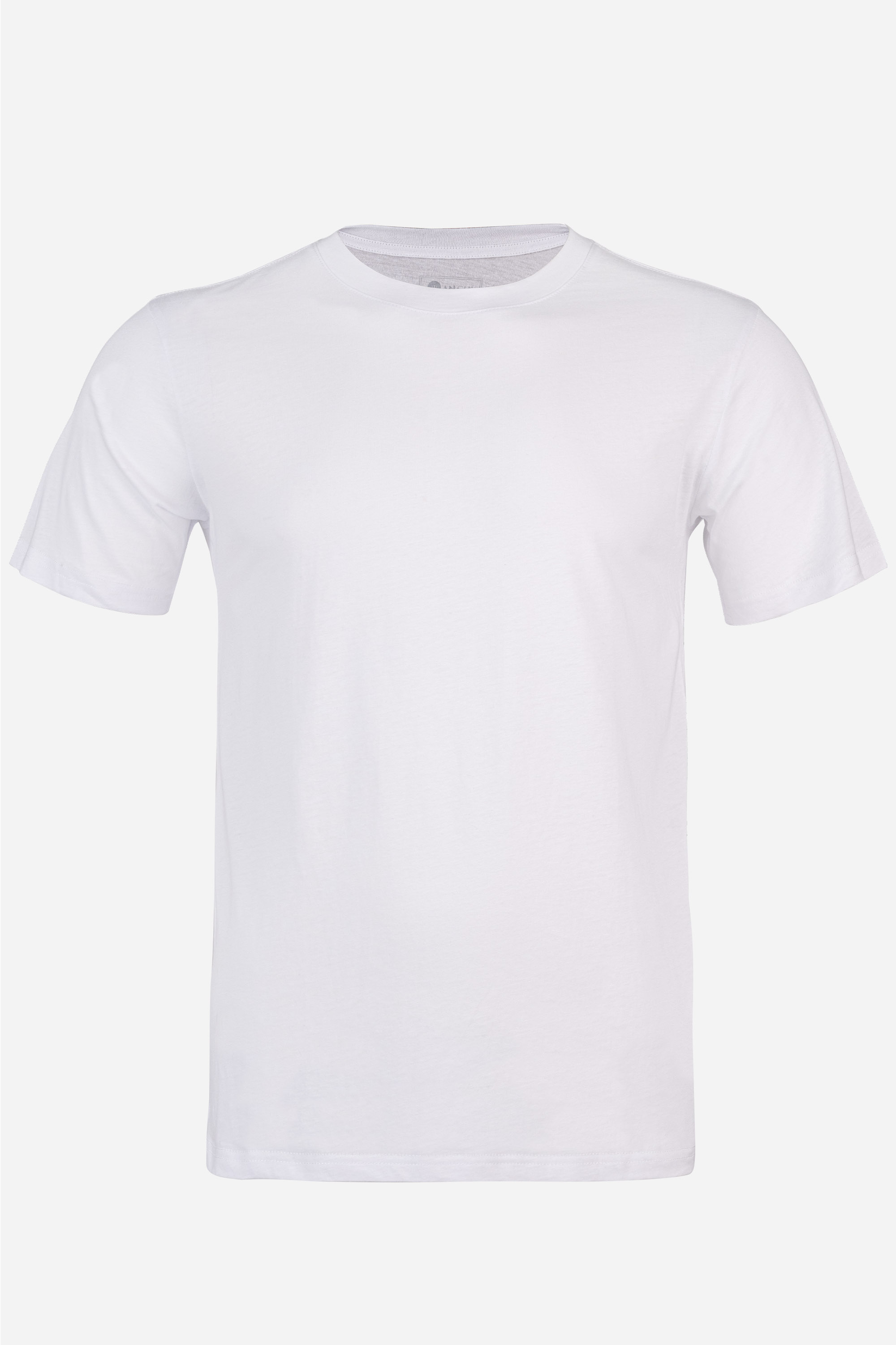 Áo Phông Cổ Tròn Nam Trung Niên ANCHI Chất Liệu Cotton Co Giãn Màu Trắng