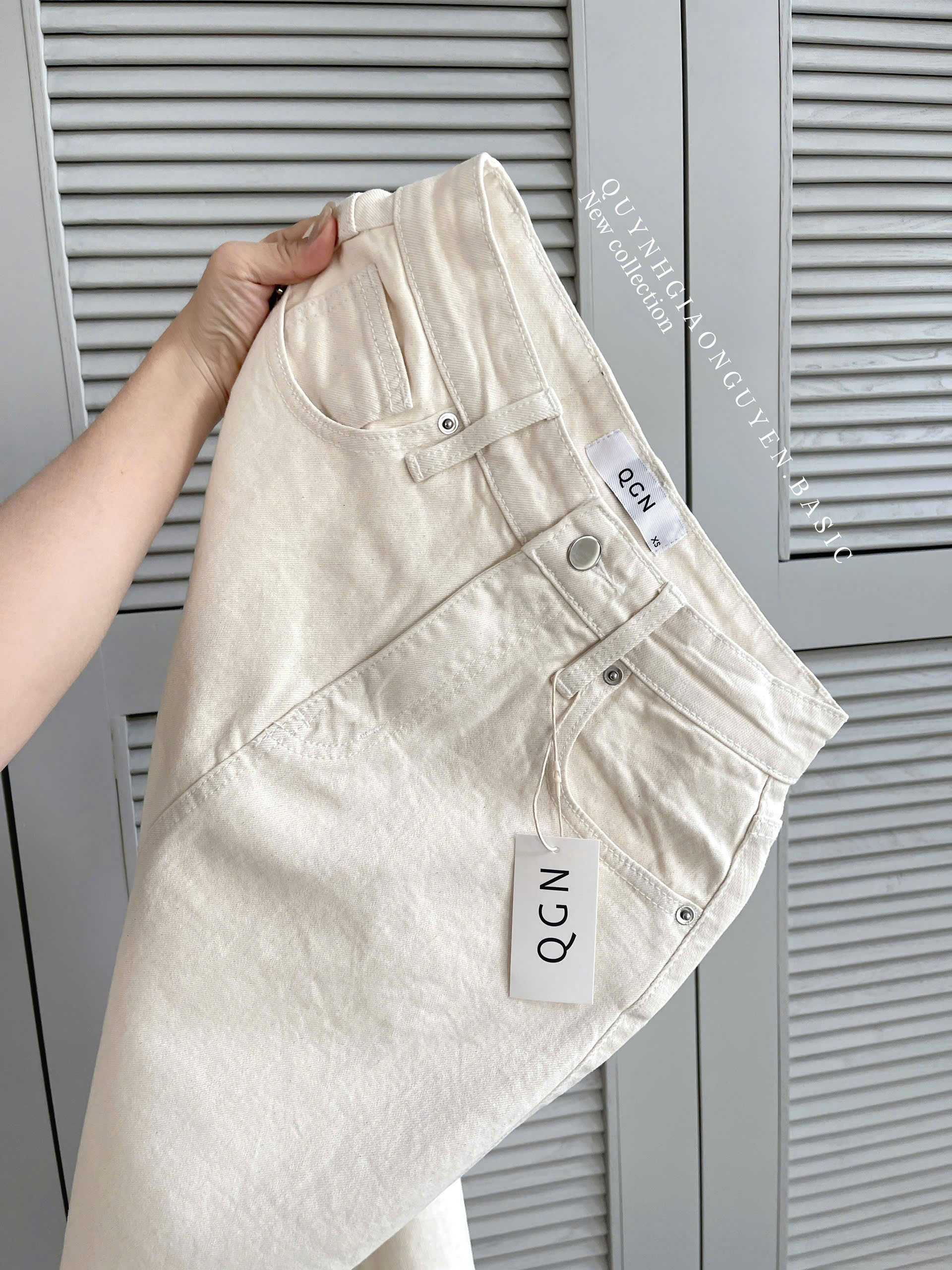 Chân váy trắng kem QGN ( KO XẺ TÀ )_thumbnail_7