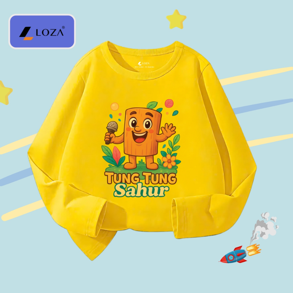 Áo thun dài tay bé trai in Brainrot Cappuccino,Tung Tung Sahur - Loza Kids  KT005_thumbnail_3